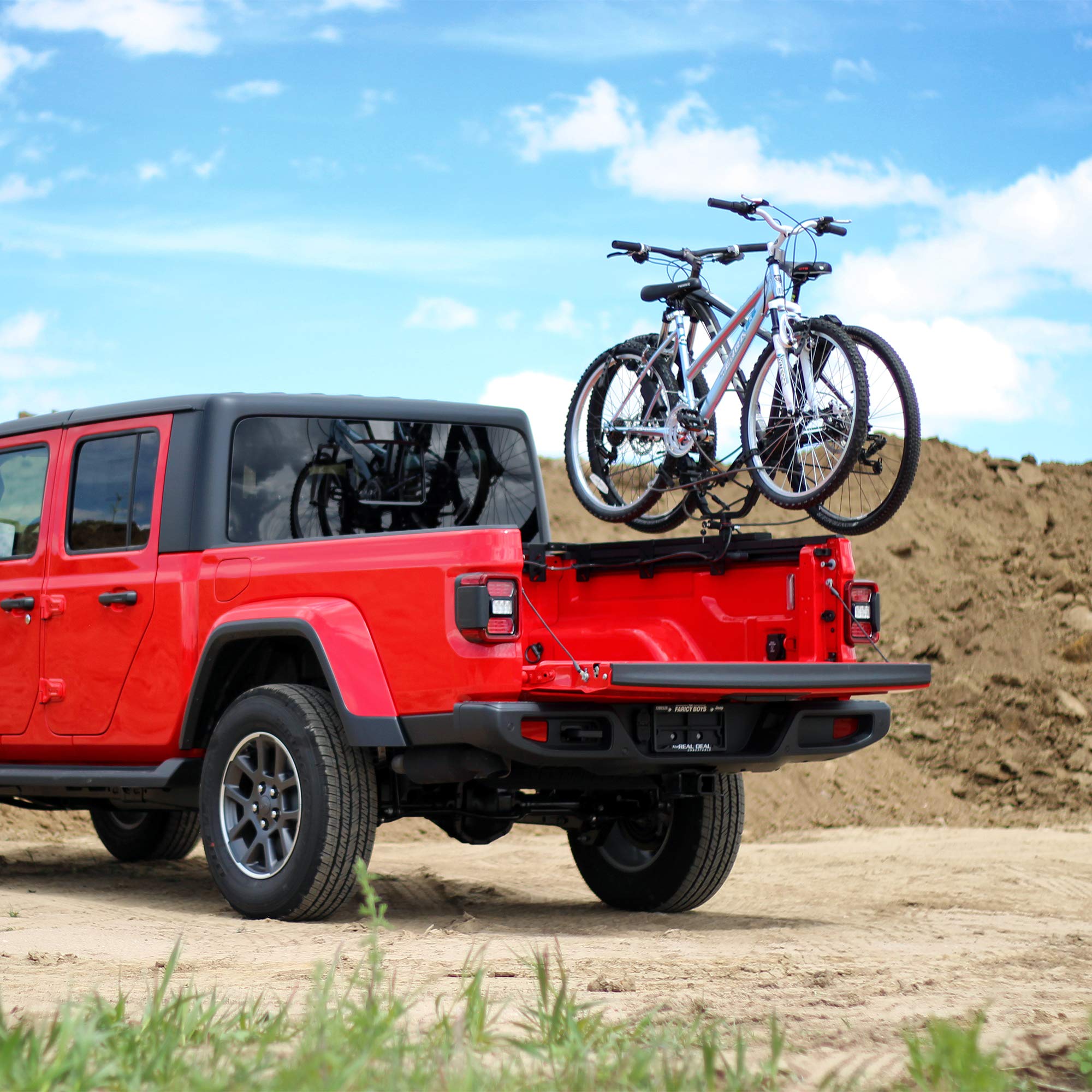 Let's Go Aero Half Nelson Channel, Truck Bed Mount 2-Bike V-Rack Carrier for Toyota Deck Rail, Nissan Utili-Track, & Jeep Trail Rail Management Systems