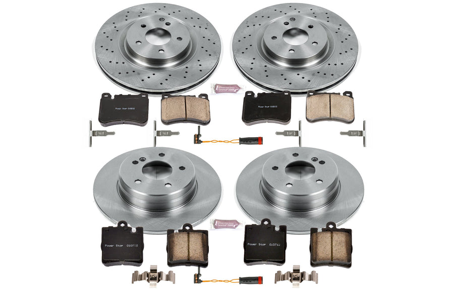 Power Stop KOE2792 Replacement Brake Kit-OE Brake Rotors & Ceramic Brake Pads Front and Rear