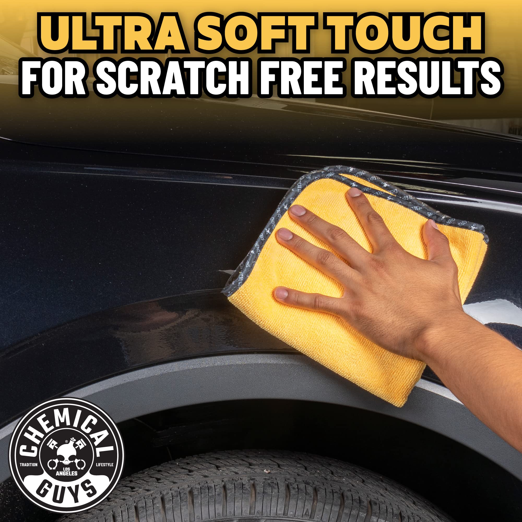 Chemical Guys Miracle Dryer Microfiber Drying Towel ‎MIC721, (Great for Cars, Trucks, SUVs, RVs, Motorcycles & More), Yellow (36" x 25")