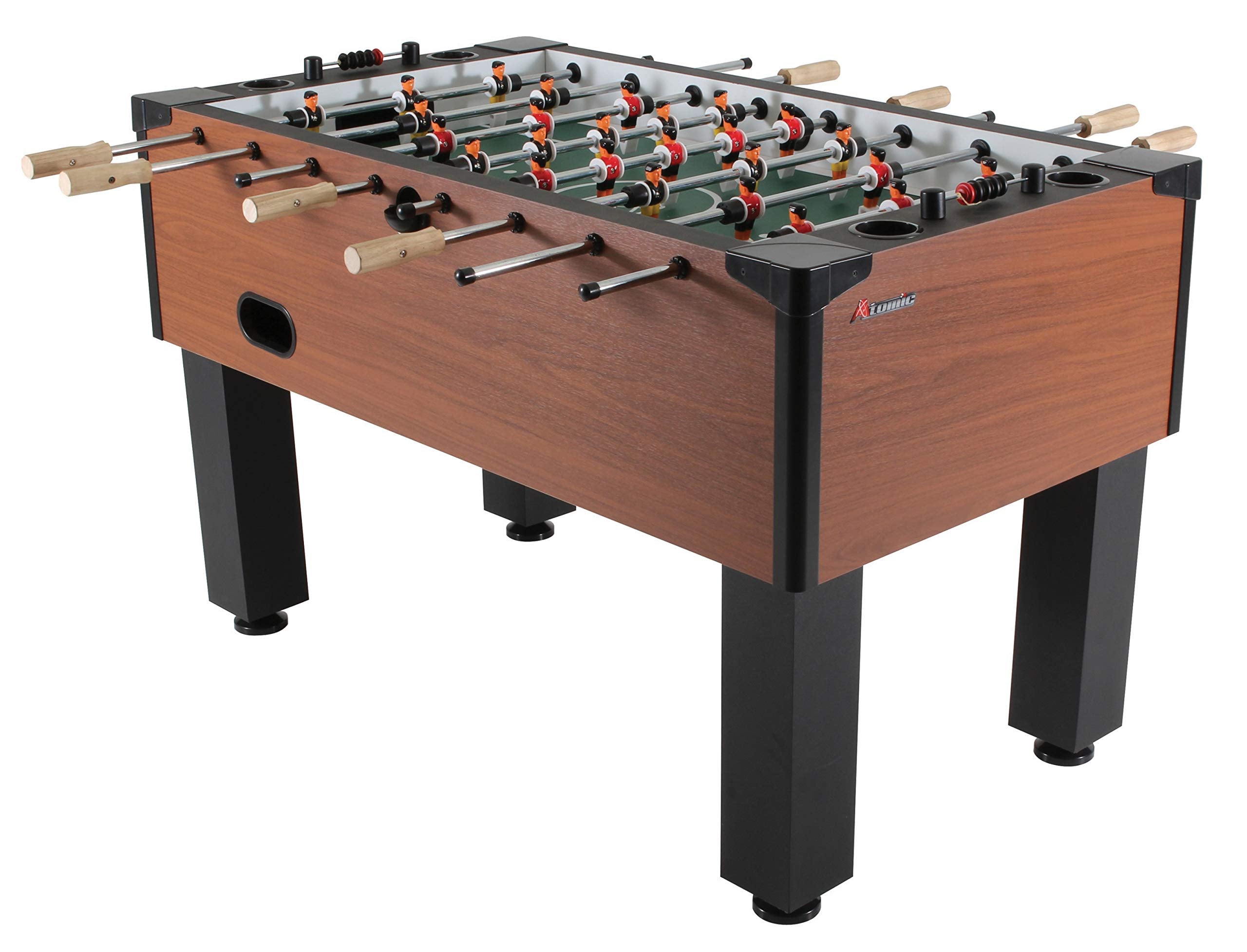 Foosball Table Atomic Gladiator with Integrated Cup Holders and Abacus Scoring