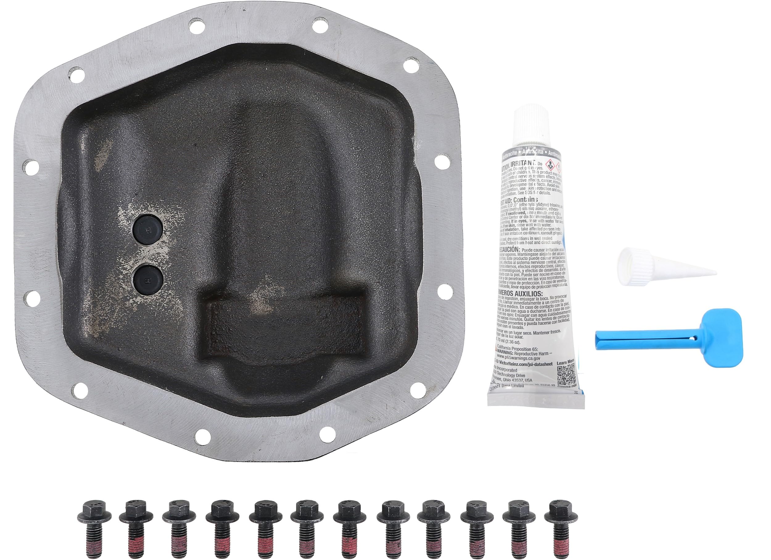 Spicer Nodular Iron 10044799 Front Dana 44 and AdvanTEK Differential Cover Compatible with Select Wrangler JL - Gray