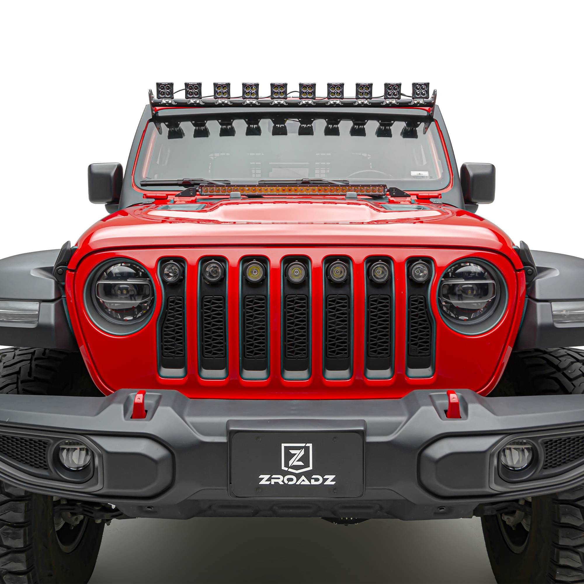 ZROADZ Front Roof LED Kit Z934931-KITAW 2019-2022 Jeep Gladiator Black