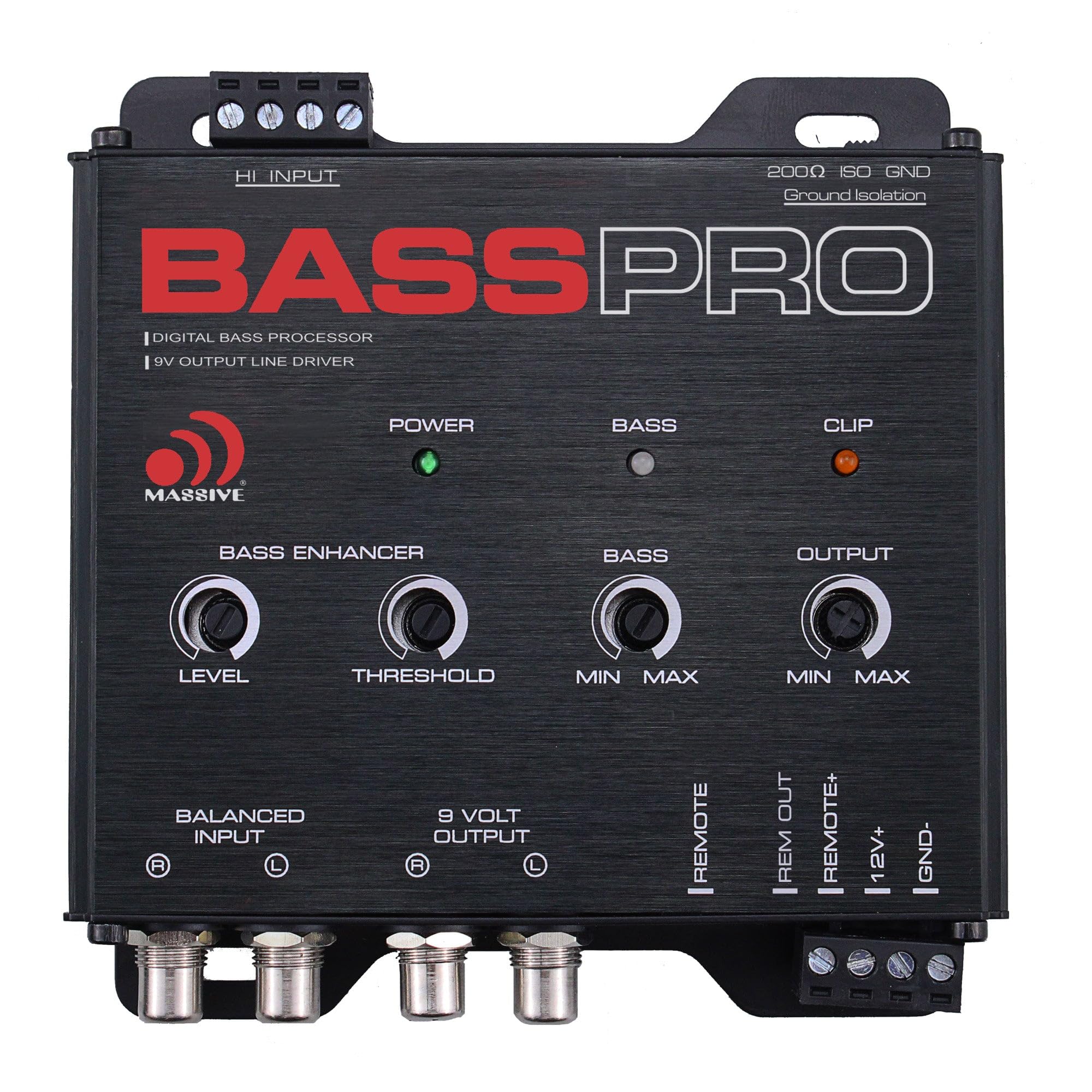 BassPro Massive Audio OEM Digital Bass Restoration Processor | Car Audio Bass Enhancer with Remote Control for Factory & Aftermarket Amplifiers