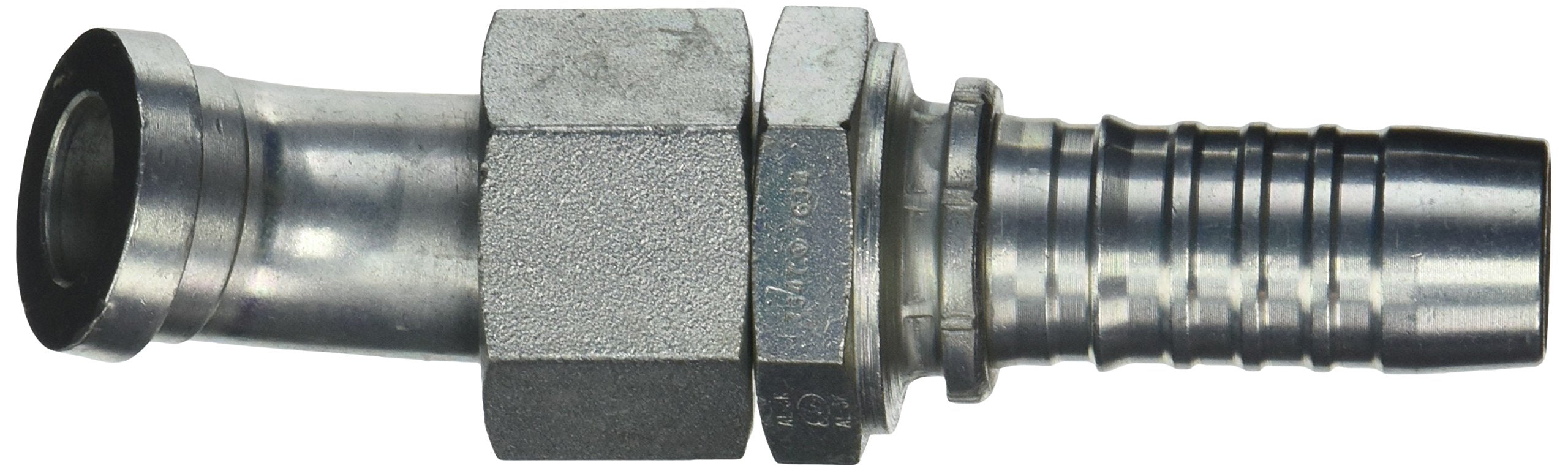 Gates GlobalSpiral 16GS-16FFORX30-14 Couplings, Female Flat-Face O-Ring Swivel, Zinc Plated Carbon Steel, 5.87", 30° Bent Tube, 1" ID