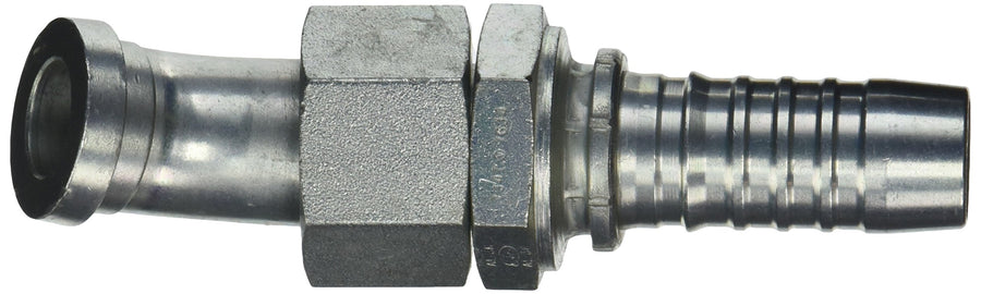 Gates GlobalSpiral 16GS-16FFORX30-14 Couplings, Female Flat-Face O-Ring Swivel, Zinc Plated Carbon Steel, 5.87", 30° Bent Tube, 1" ID