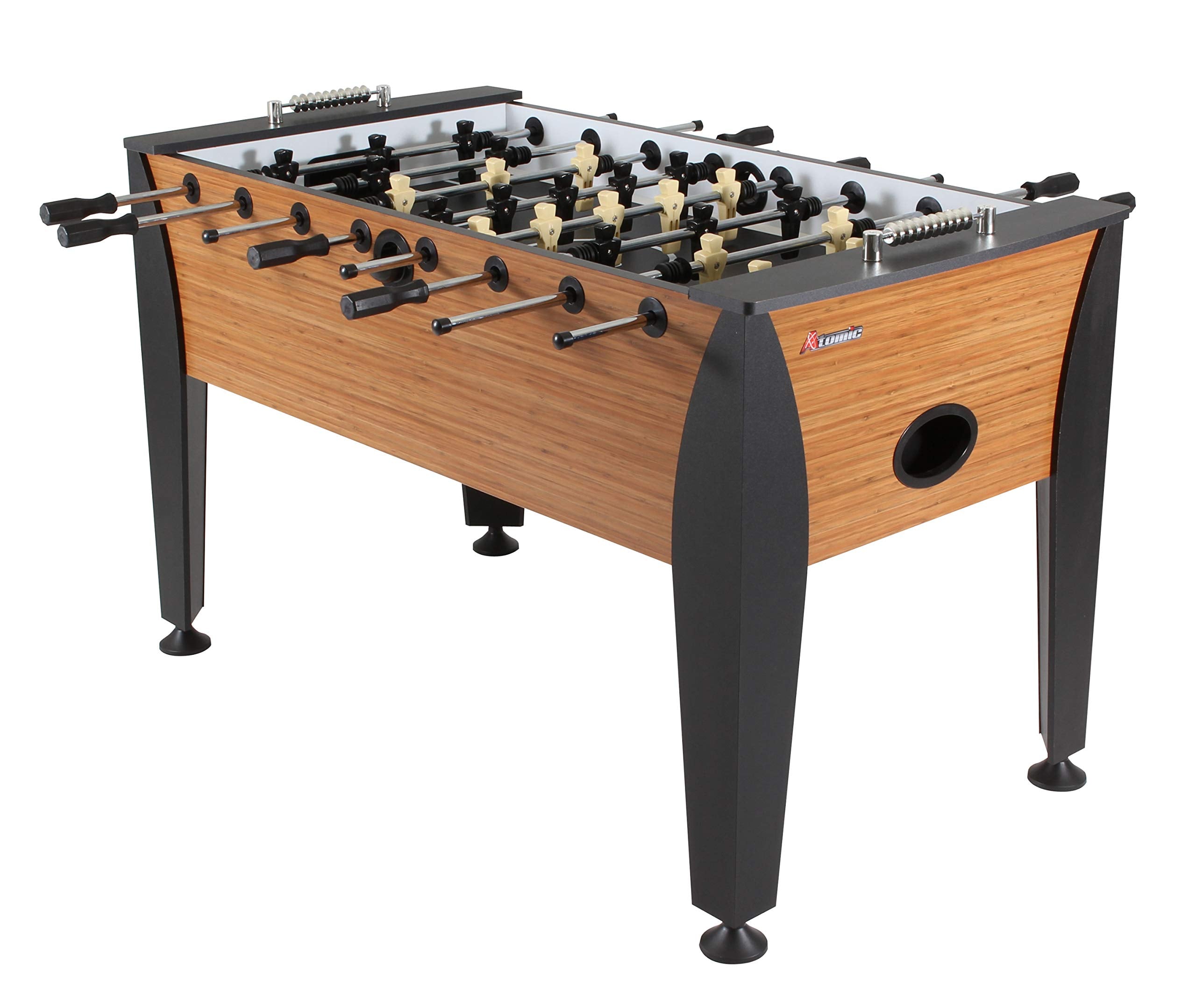 Pro Force Atomic 56" Foosball Table with Internal Ball Return and Ball Entry, Leg Levelers, and Heavy-Duty Legs