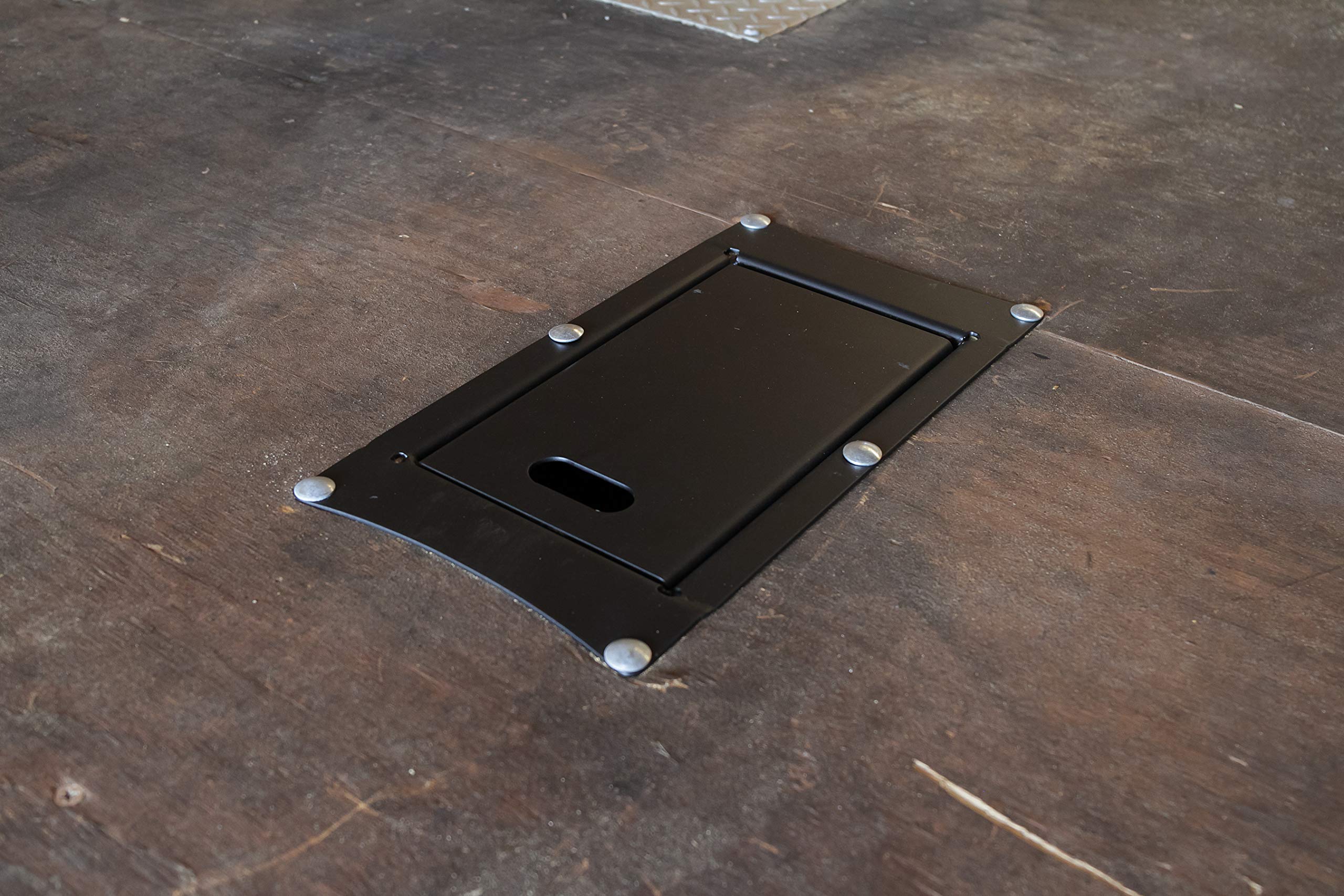 Recessed Camco Motorcycle Wheel Chock - Accommodates Most tire Sizes - Constructed of Powder-Coated Steel (66101)