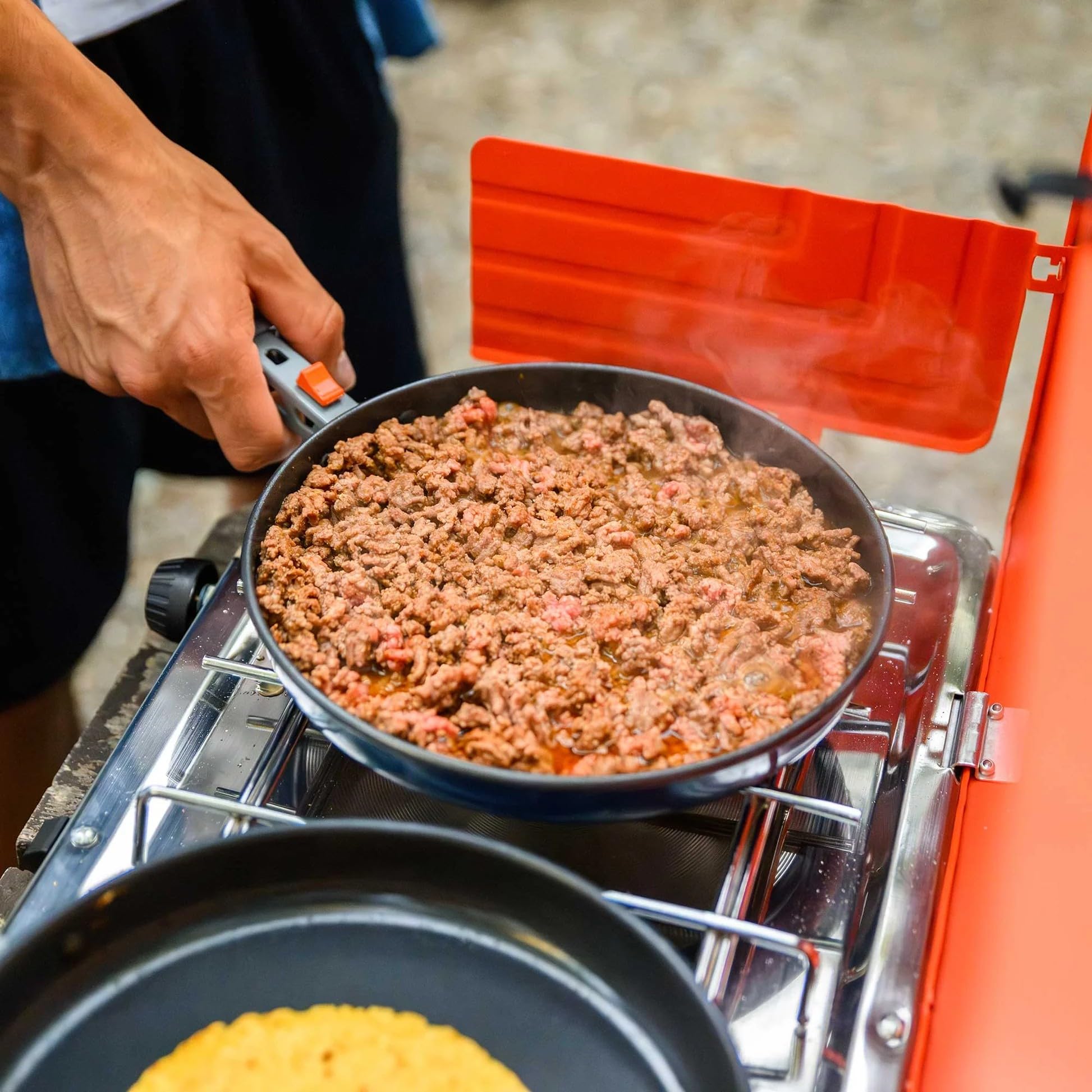 GSI Outdoors Advanced Bugaboo Backpacker Cookset – Ceramic Non-Stick Coated, Includes 2L Pot, 8" Fry Pan, Accessories