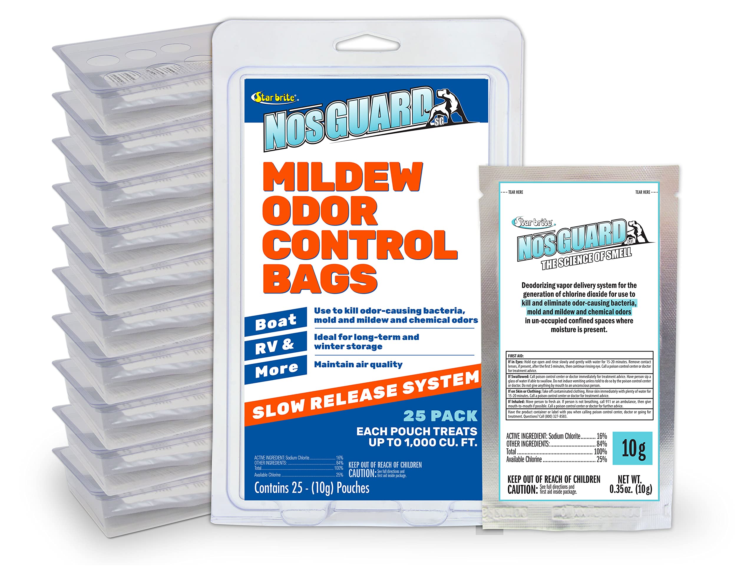 Mildew Odor Control STAR BRITE Bags 25 Pack 10 gram (089924)