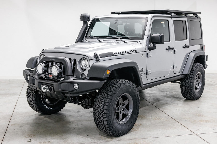 AEV Front Bumper EX (Standard Flare) for JK Wrangler 2007-2018 - High Clearance, Hot Stamped Boron Steel with Superior Winch Access and Visibility