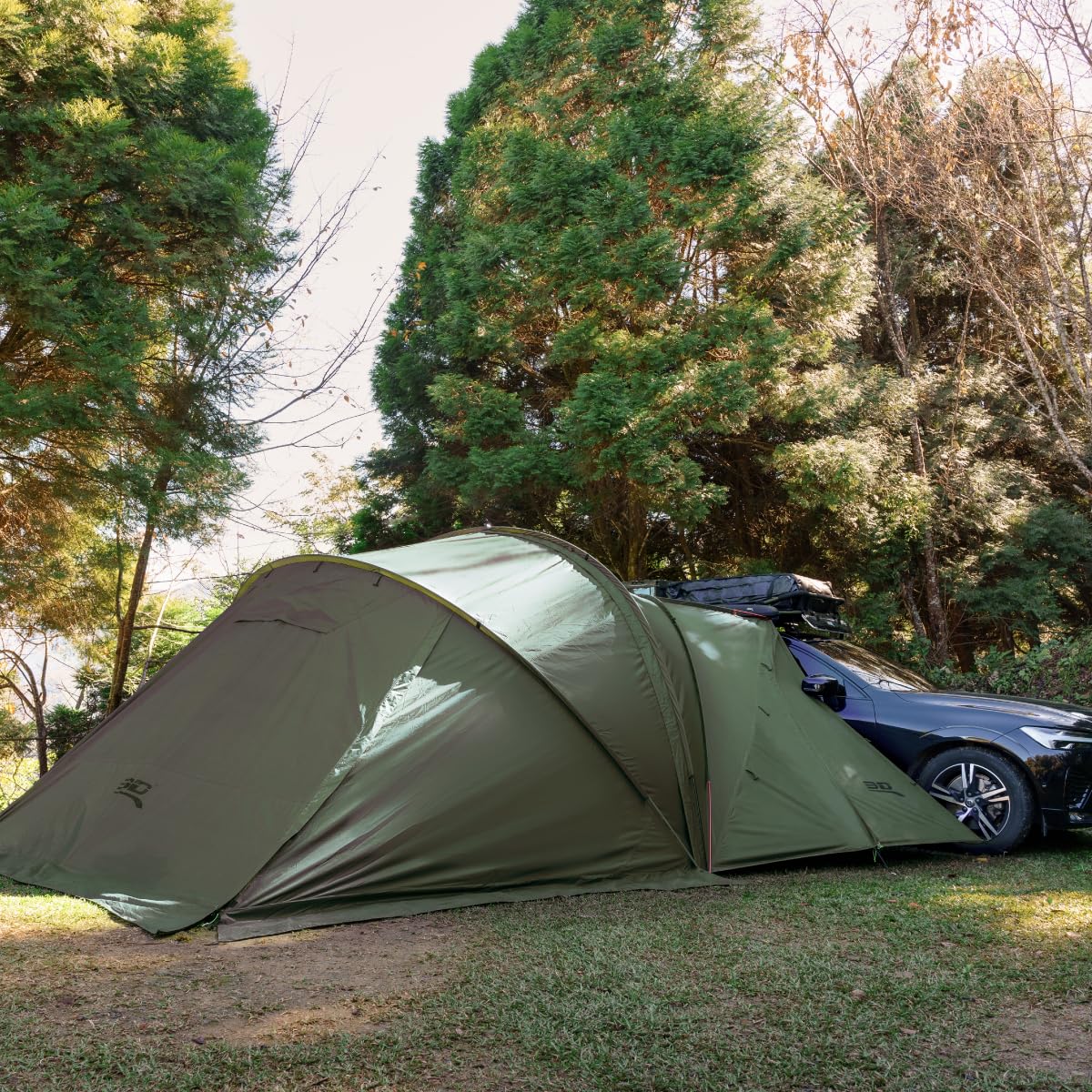 3D Modular Annex Extension Tent for Car Side Awning (Army Green), Waterproof UPF50+, Wind Resistant Lightweight Shelter with Aluminum Frame, Designed to Expand Awning Space