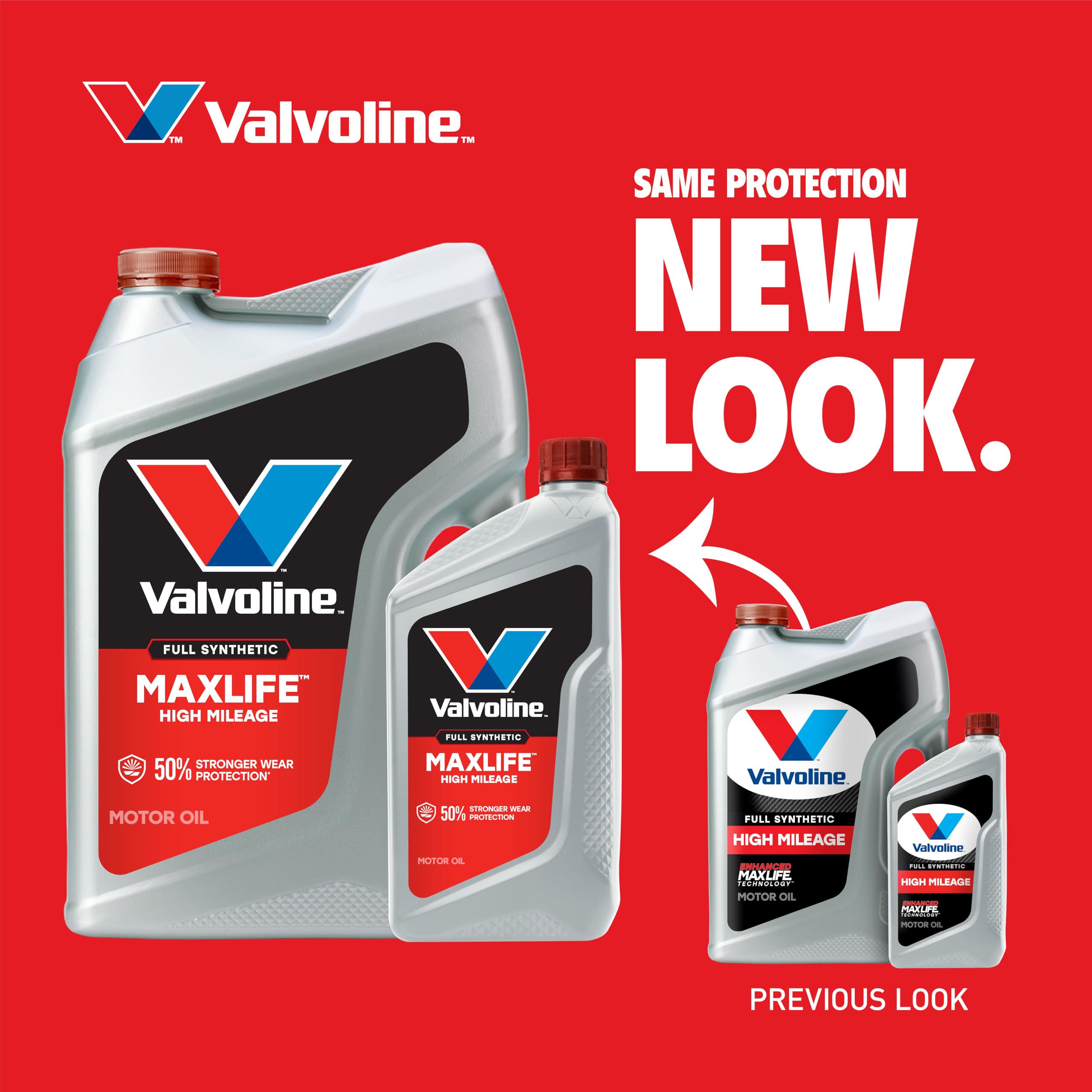 Valvoline High Mileage Full Synthetic with MaxLife Technology SAE 5W-20 Motor Oil 1 QT, Case of 6