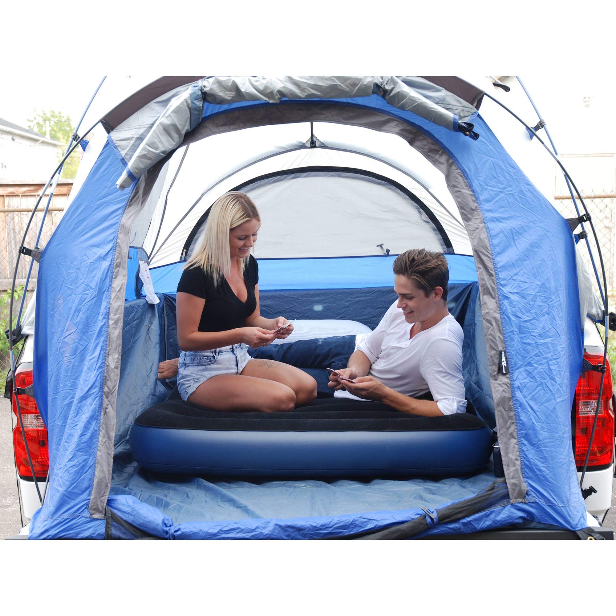 Sportz Napier Air Mattress | Truck Bed Camping Air Mattress | Built-in Pump | Soft Flocked Top | Carrying Bag Included | Fits Full Size and Compact Truck Beds | Model 32100 & 32200