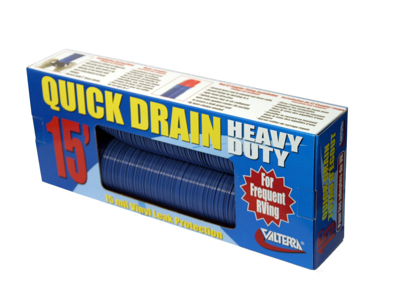 Valterra Heavy-Duty D04-0057 Quick Drain Hose - 15' - Blue