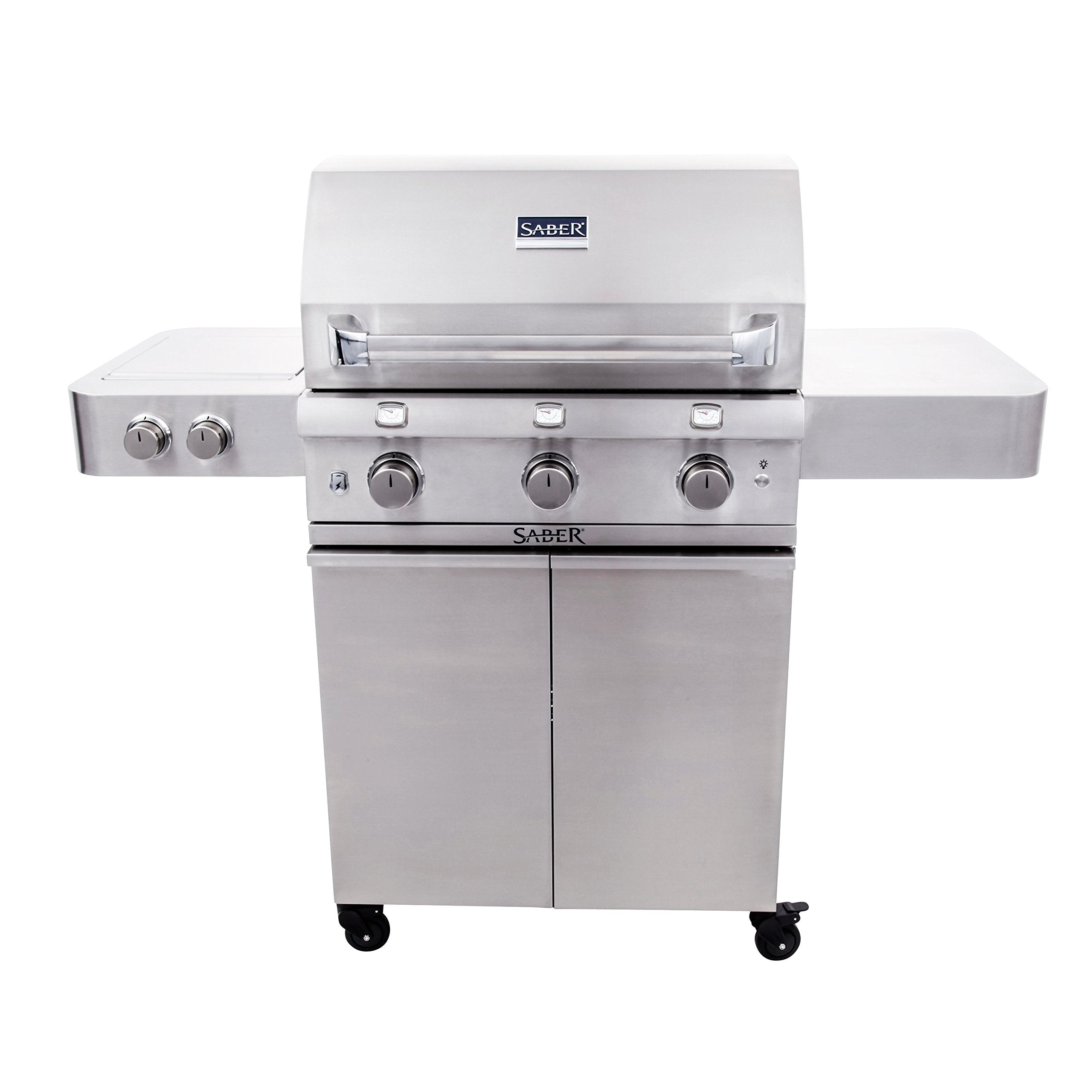 3-Burner Saber Grills R50SC0017 Grill, Stainless Steel