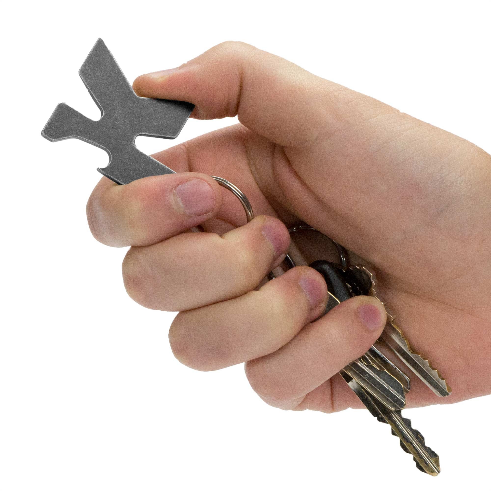 Kershaw Multi-Function K-TOOL Key Ring Tool (KTOOL); 2-Inch High-Performance 3Cr13 Stainless Steel Construction with BlackWash Finish, Bottle Opener, Flathead Screwdriver, and Lanyard Hole, 0.7 OZ