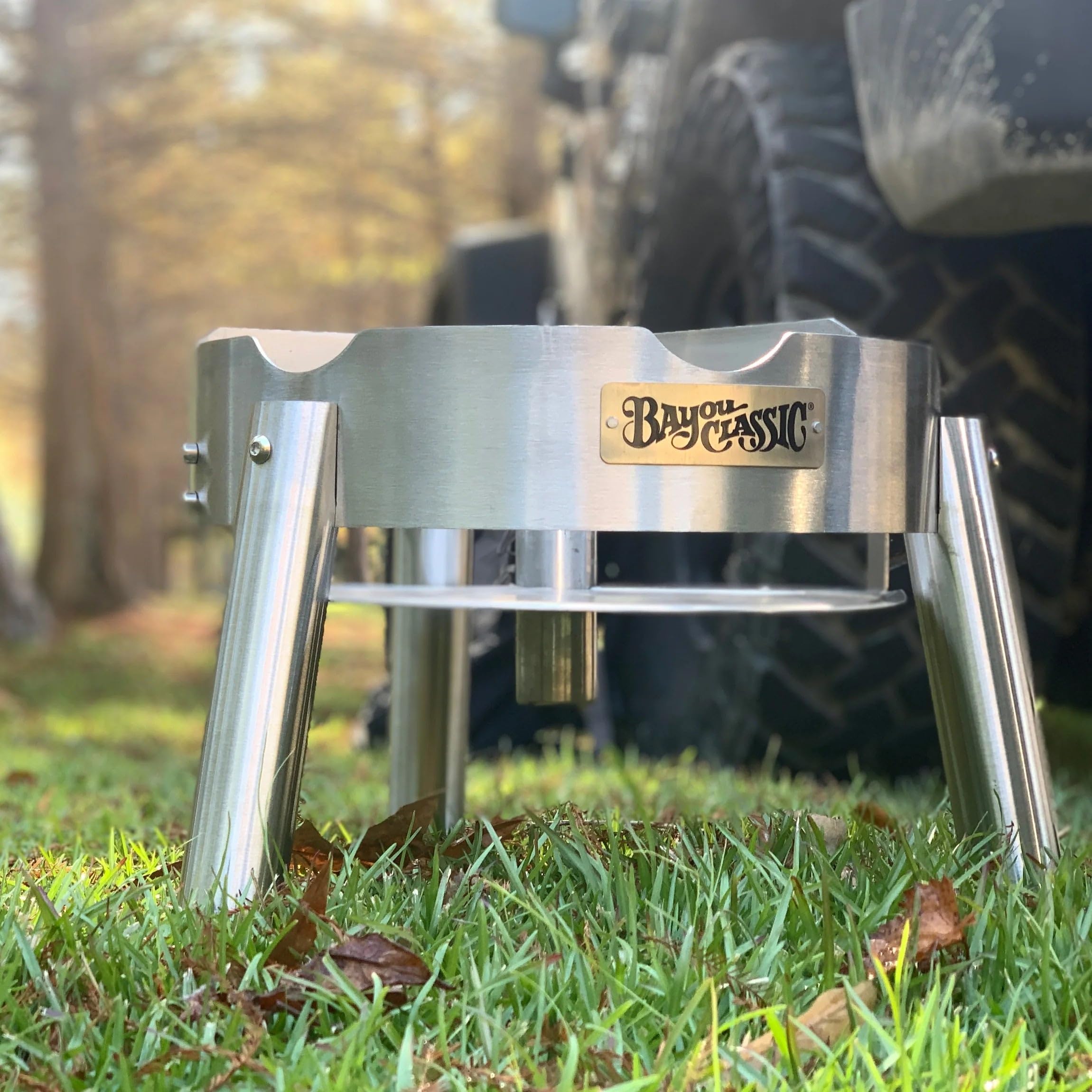 Bayou Classic SS1 - Jet Cooker Stainless - Single Burner, 12.5 in Tall, Regulator & Braided Hose