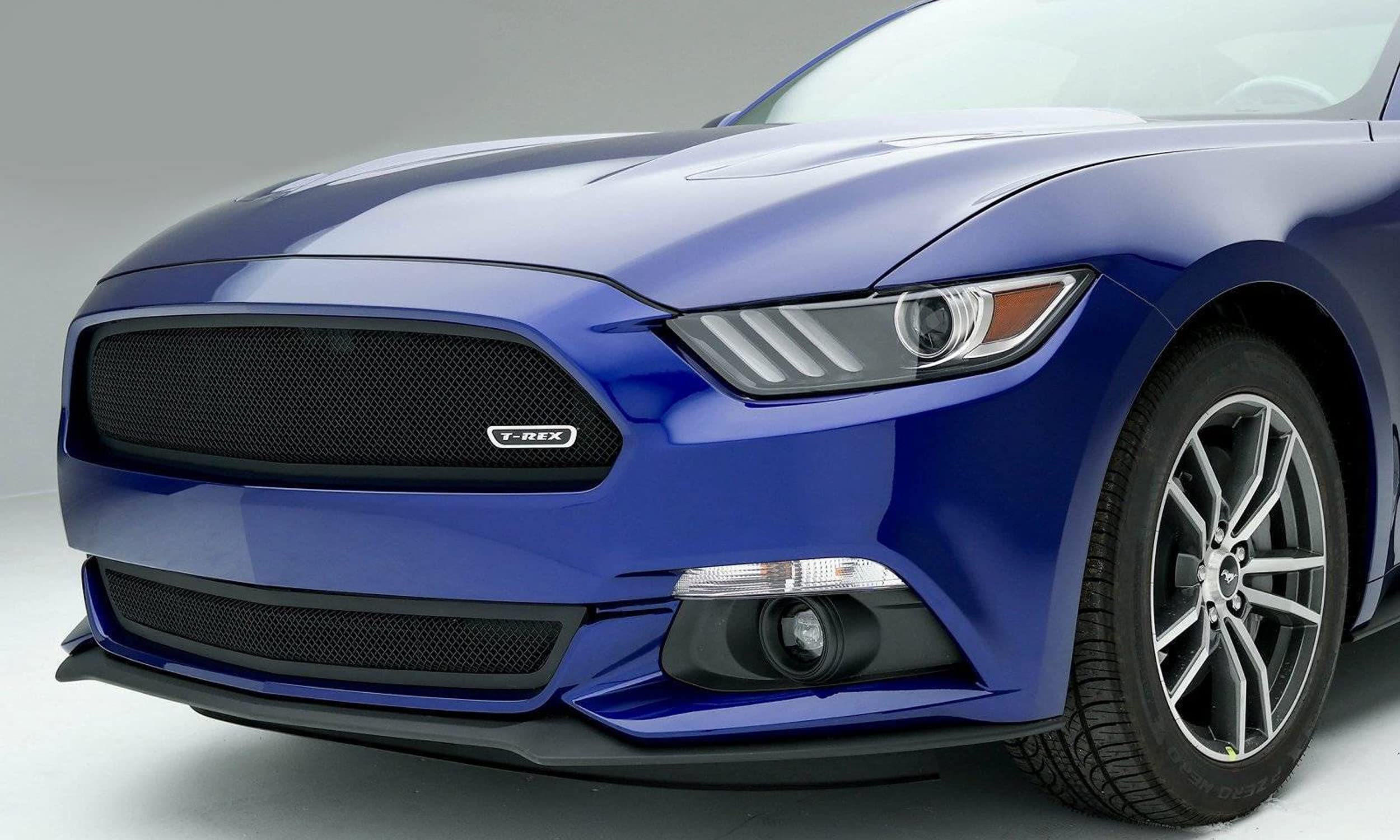 2015-2017 Mustang GT T-Rex Grilles Upper Class Series Main Grille, Black, 1 Pc, Overlay, Full Opening - PN #51530