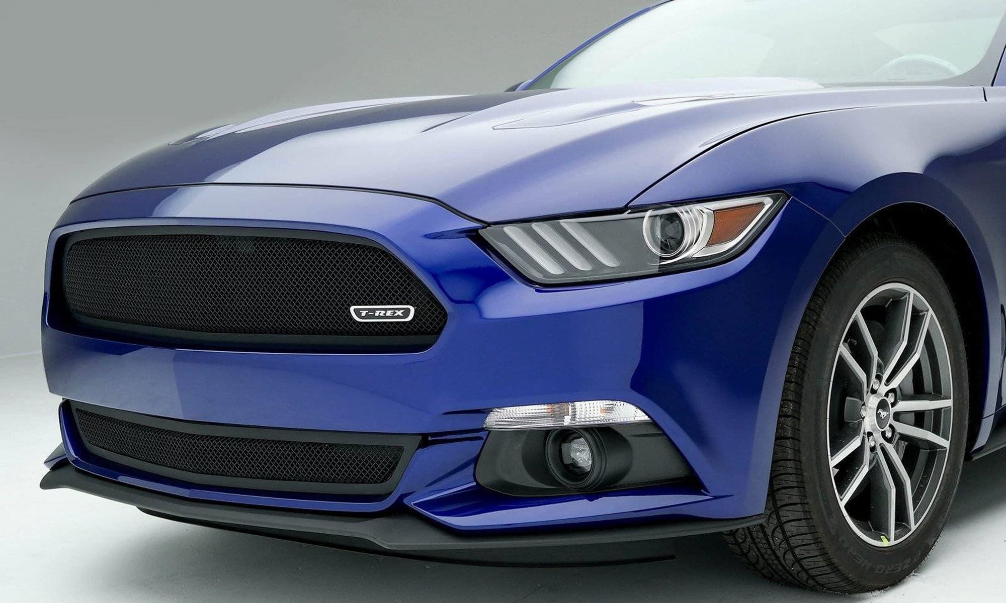 2015-2017 Mustang GT T-Rex Grilles Upper Class Series Main Grille, Black, 1 Pc, Overlay, Full Opening - PN #51530