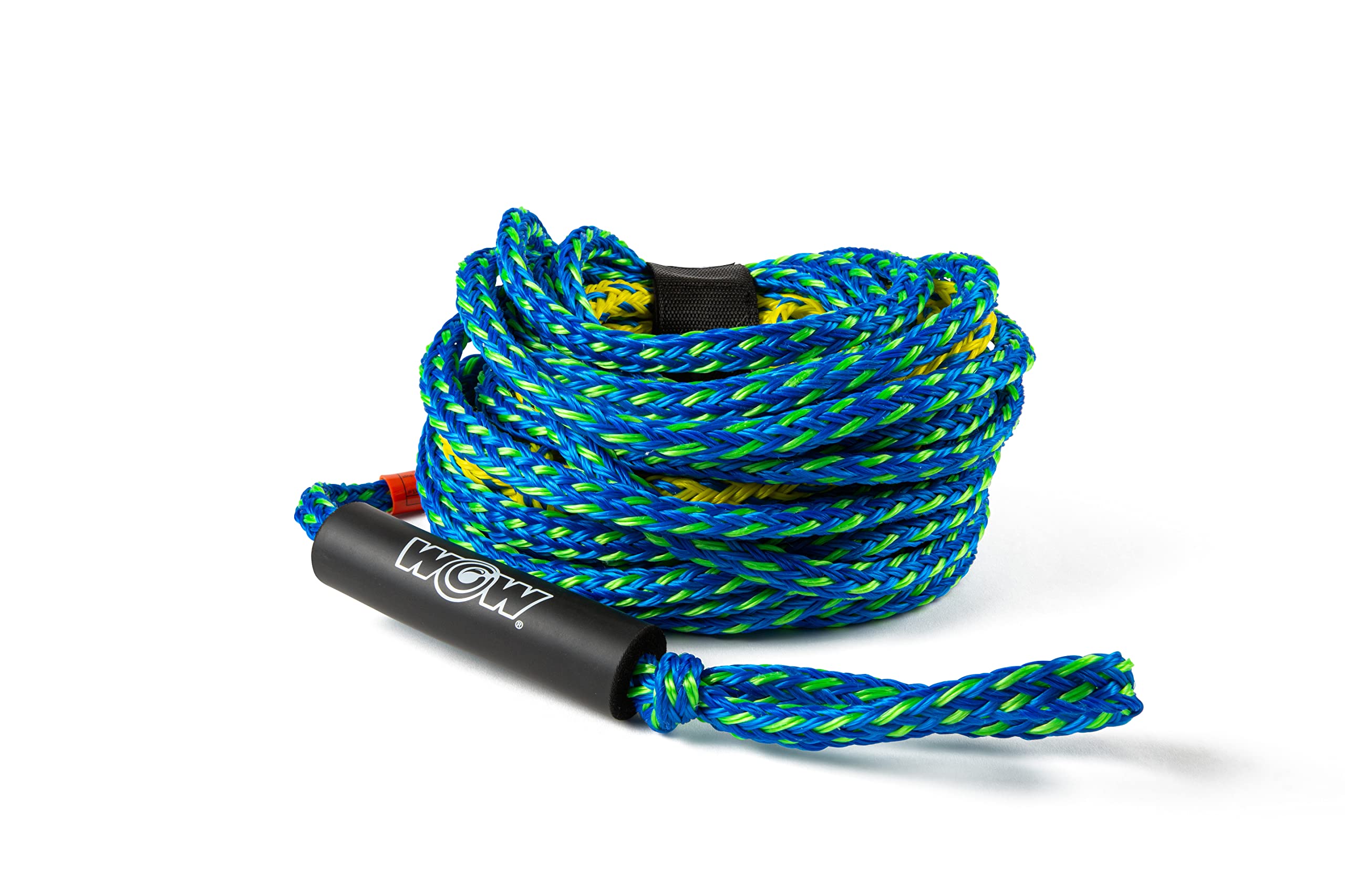 WOW Sports Towing Rope for Wakesurf, Water Ski and Wakeboard, 4-Rider 4K Tow Rope with 2 Sections, 60'