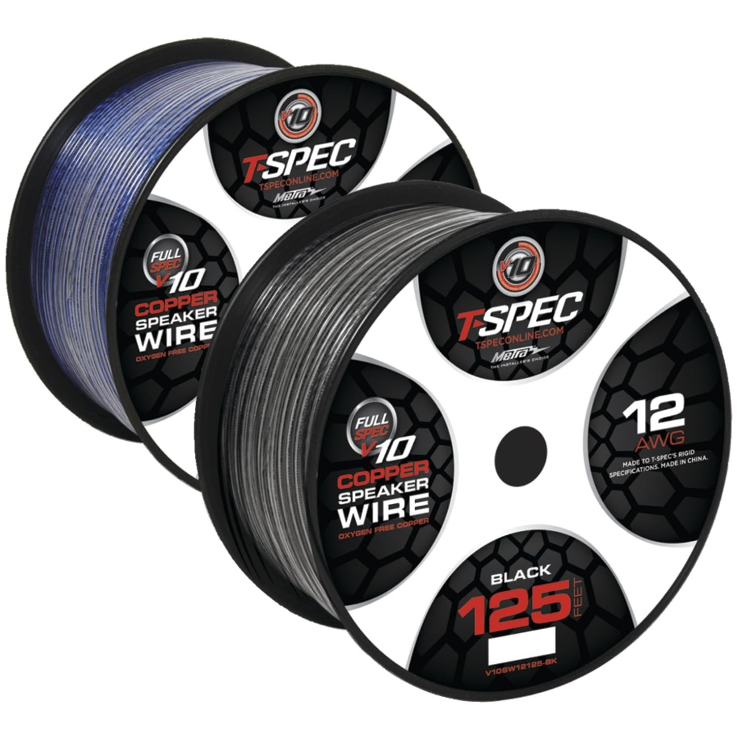 V10SW12125-BK T-Spec V10 Series Power Wire Spools 12 AWG, 125-Feet, Black
