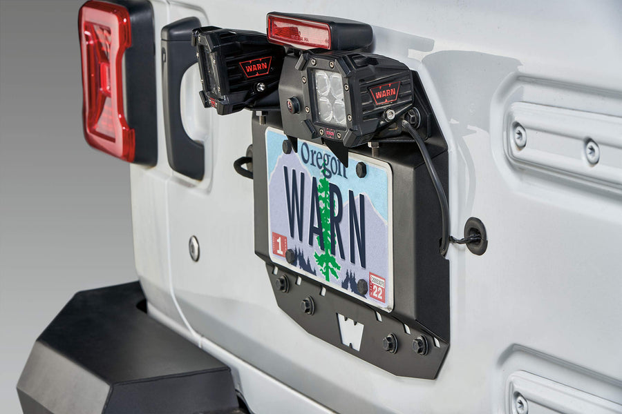 104070 WARN Spare Rear Tire Delete Plate, Fits: Jeep Wrangler JL (2018+)