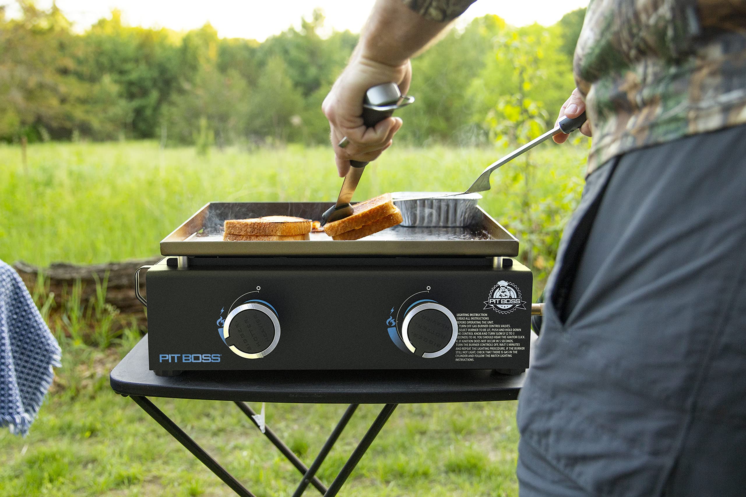 2-Burner Pit Boss 10960 Tabletop Griddle, Black