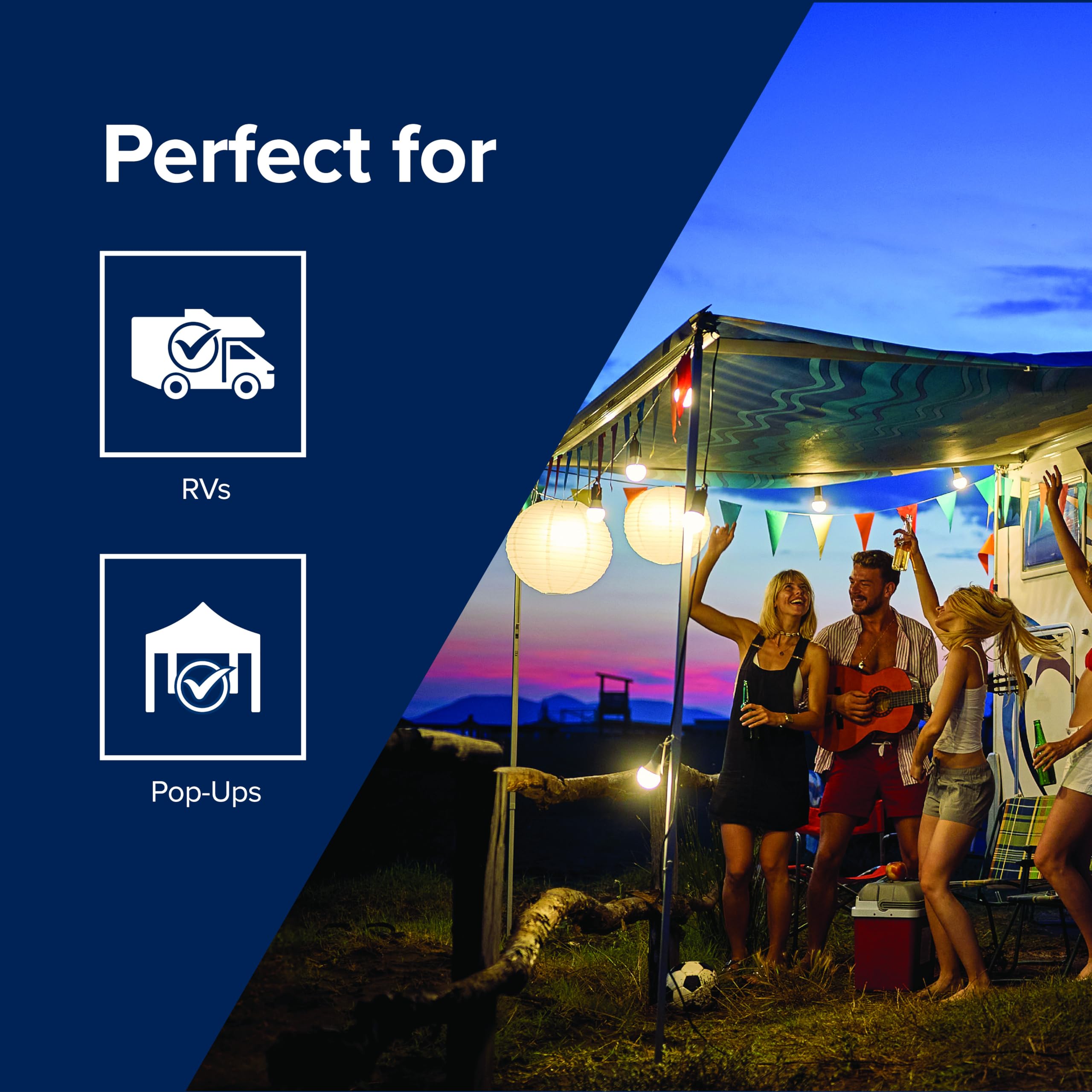 Camco RV Quick-Set Awning Party Light Hangers — 7-Pack — Securely Hangs Lights for RV Canopy — Camping Essentials for Easy Outdoor Lighting (42700)