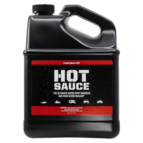 Boat Bling Hot Sauce HS-0128 Hard Water Spot Remover, Gallon Refill, for Boats, RVs, Powersport Vehicles and More, Black, 1 Gallon