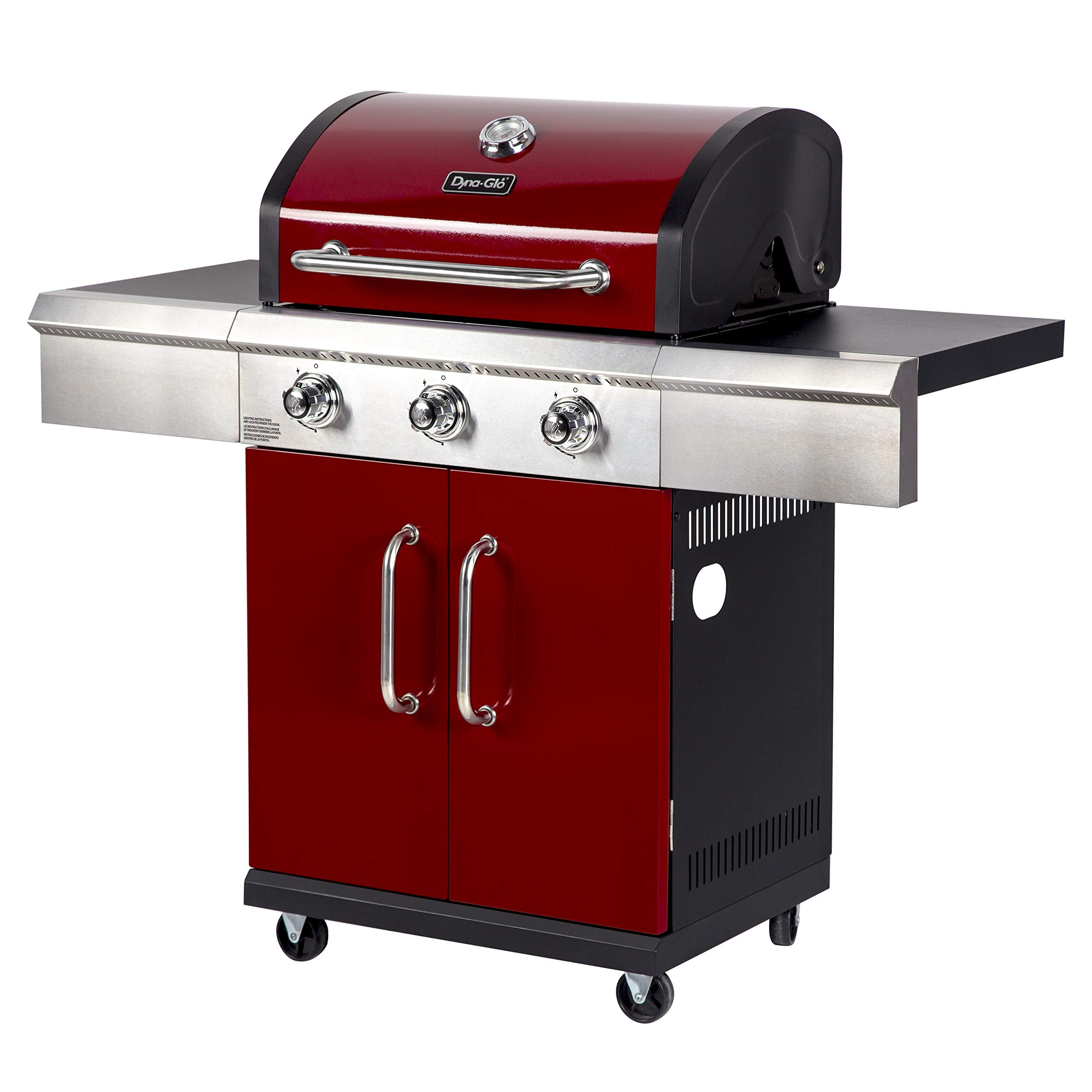 Red 3 Burner LP Gas Grill