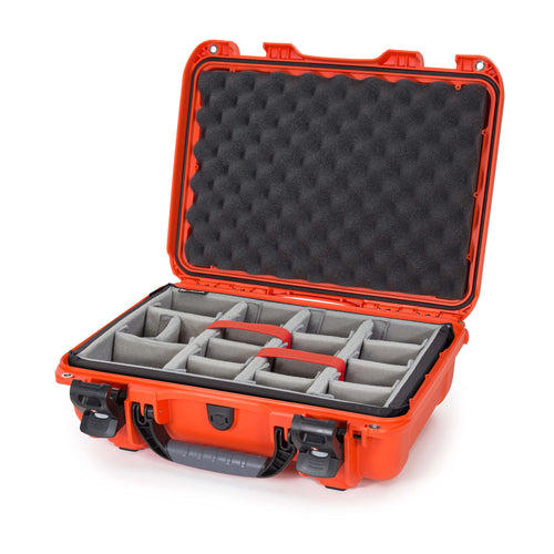 Waterproof Nanuk 923 Hard Case with Padded Dividers and Incorporated TSA Approved Travel Lock Latches - Orange