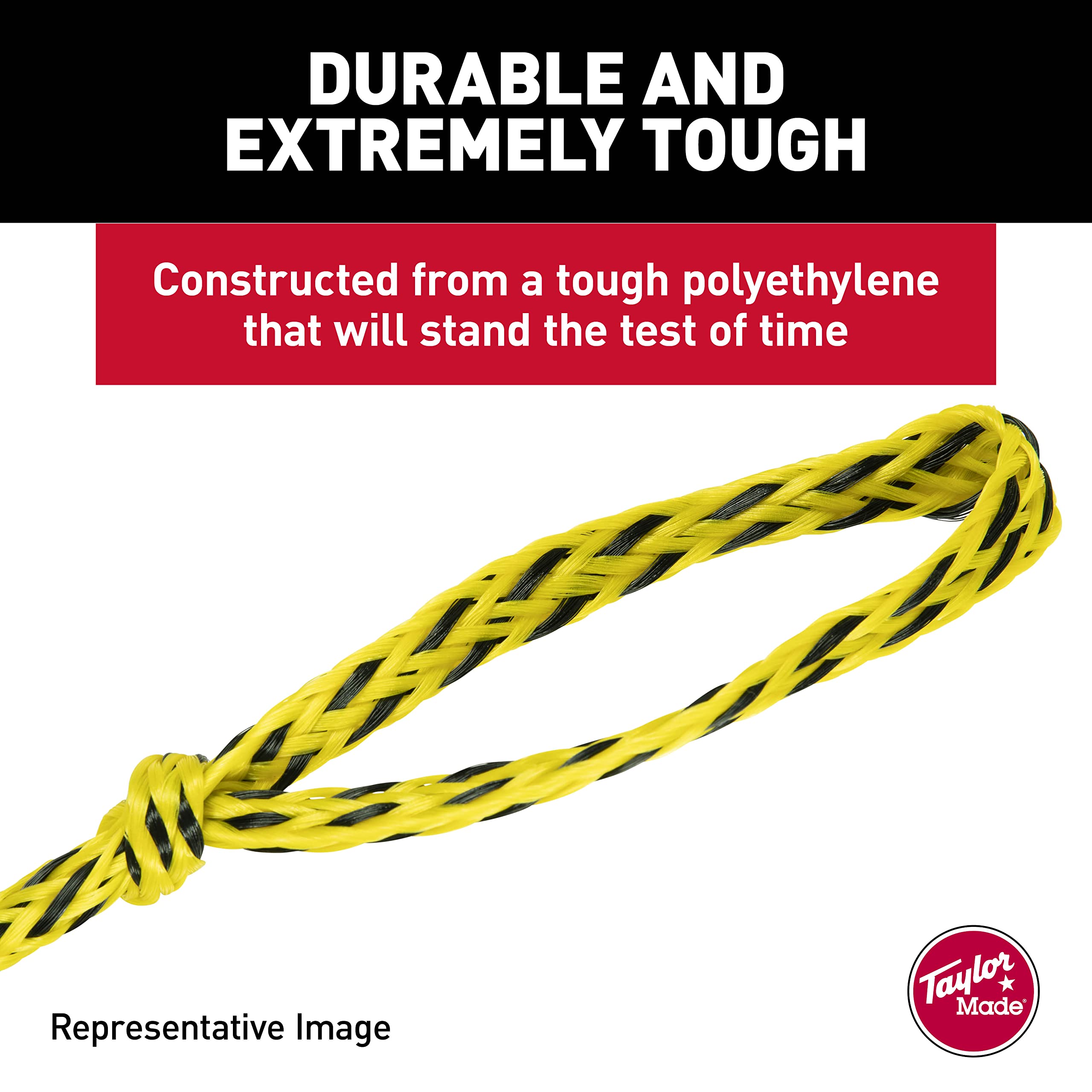 Taylor Made 2K Towable Tube Rope, 60 ft. Long, Supports Two Riders up to 320 lbs., 10mm polyethylene Tow Rope, 2,375 lb. Break Strength - 2021150644