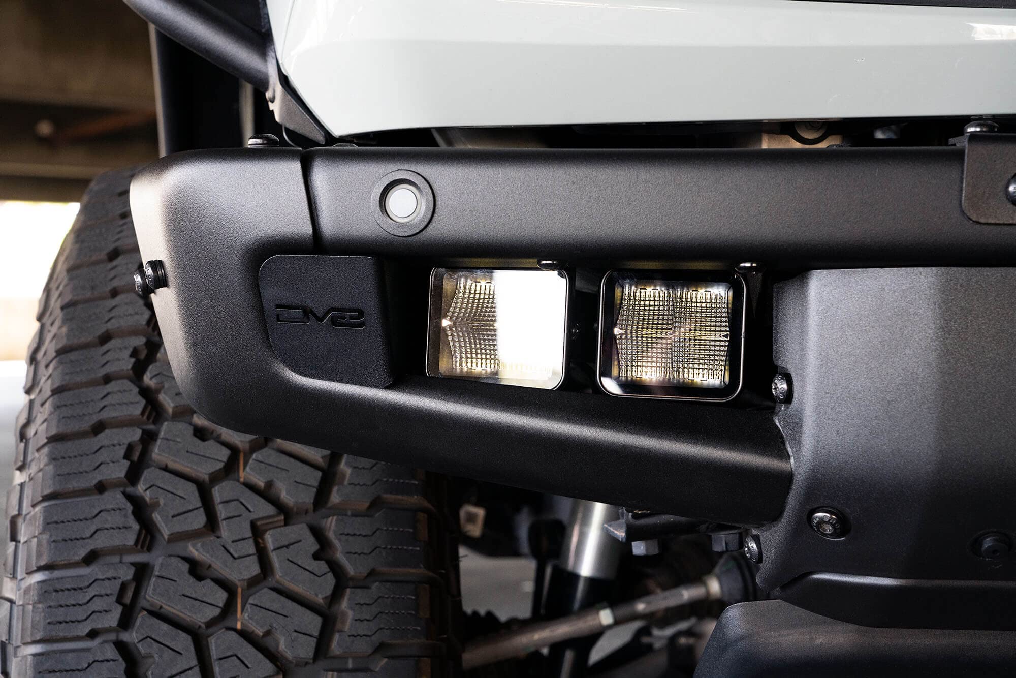 Fog Pocket Pod Light Mounts DV8 Offroad for 2021-2024 Ford Bronco | Fits Factory Modular Steel Bumper | Sold as a Pair | Fits 2 LED Light Pods per Side