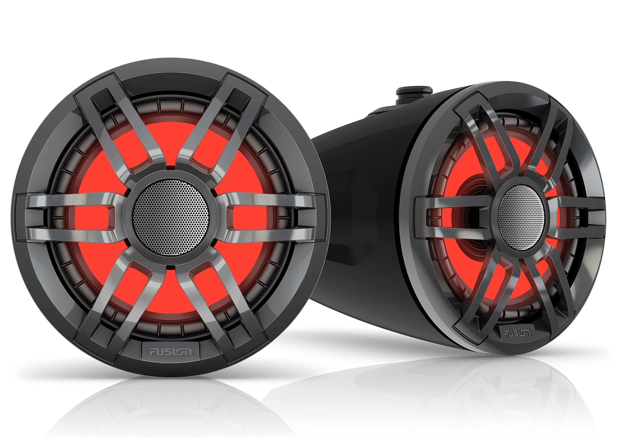 Fusion Garmin XS Series Marine Wake Tower Speakers, 6.5" 200-Watt Sports Black, A Brand