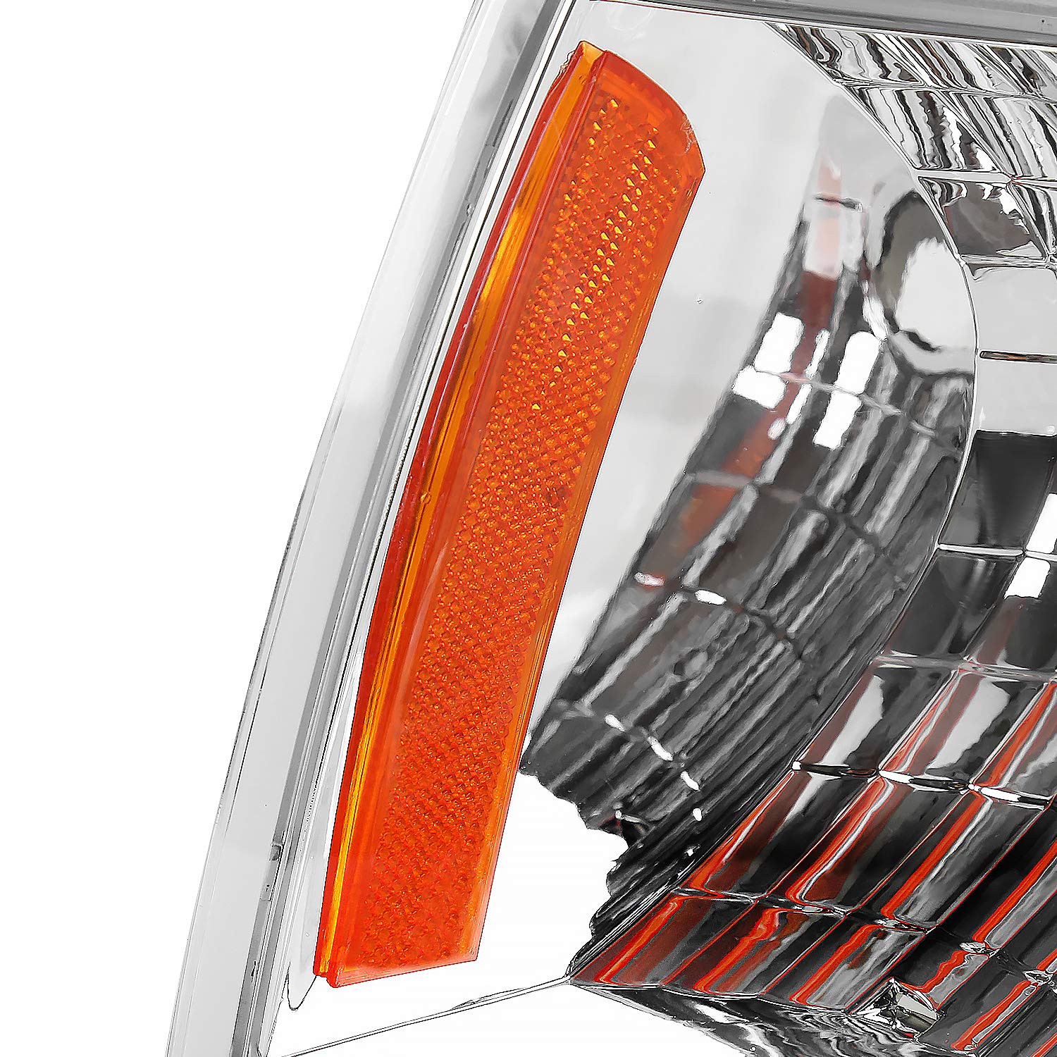 Headlights + Corner Lights SPEC-D TUNING Compatible with 1997-2003 Ford F-150, 1997-2002 Expedition Head Lights Lamps Assembly L+R Pair