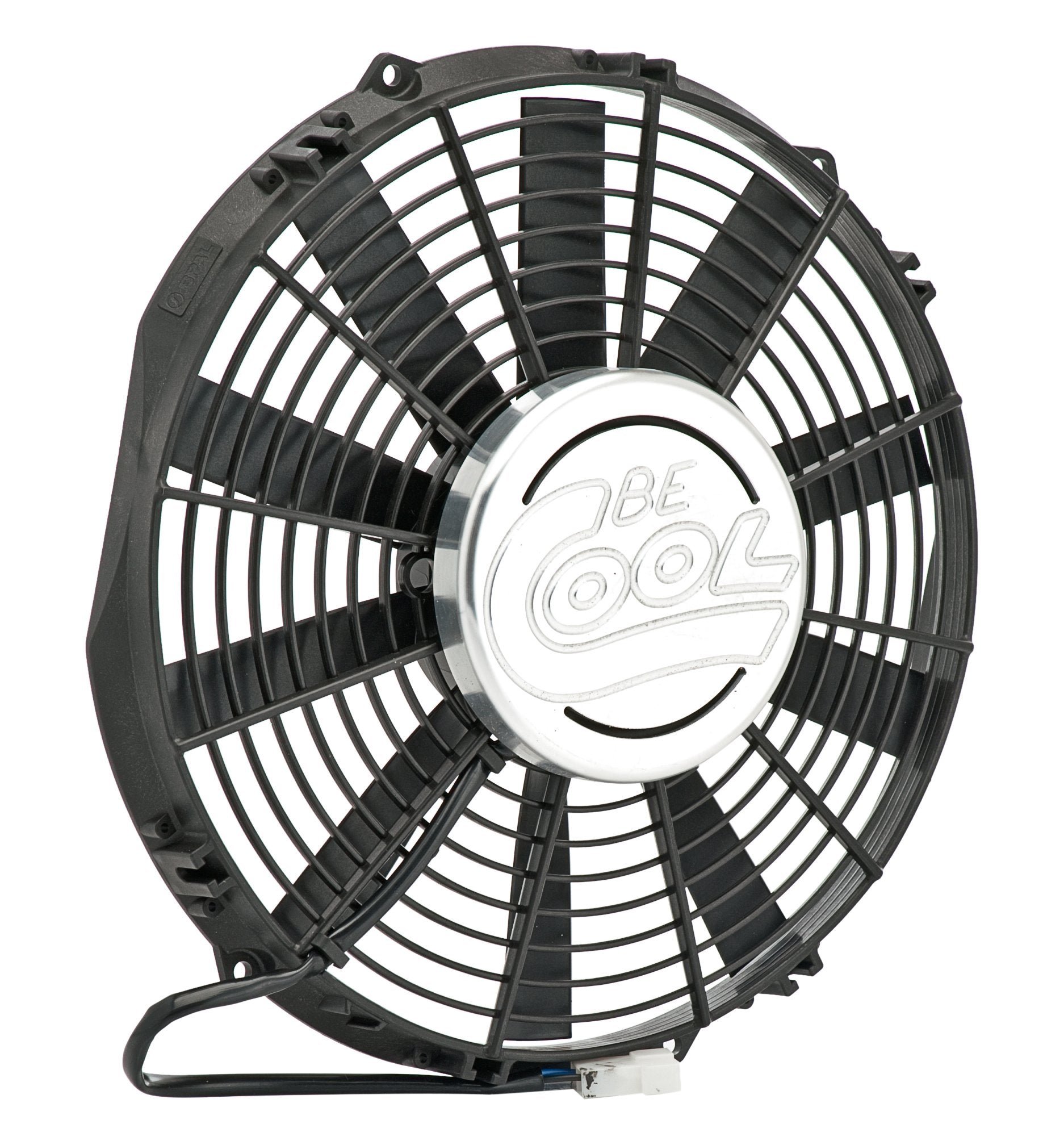 Be Cool Aluminator 75280 Euro-Black 12" Puller Fan with Billet Cover