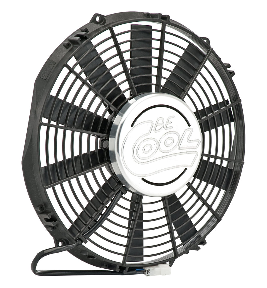 Be Cool Aluminator 75280 Euro-Black 12" Puller Fan with Billet Cover