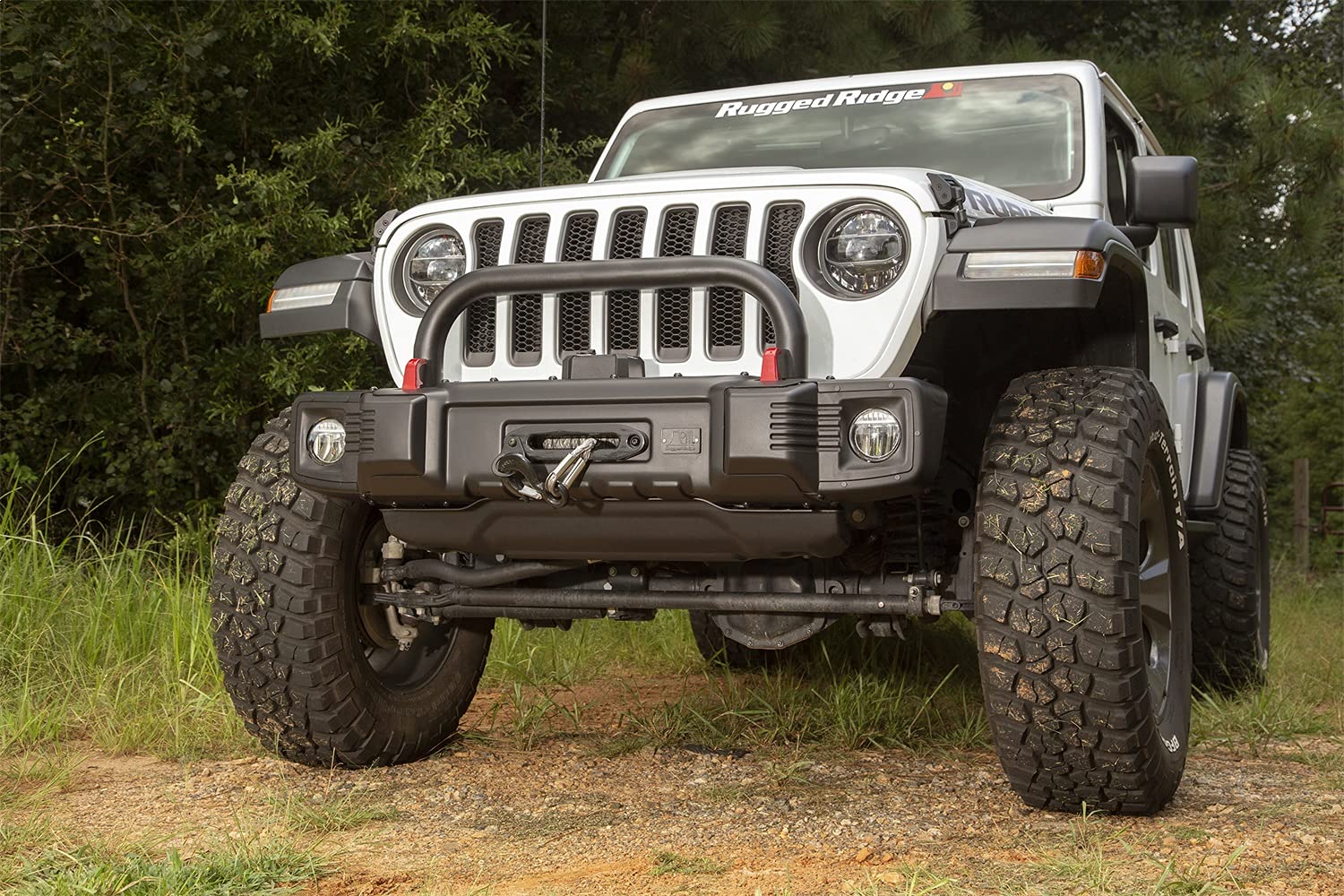 Rugged Ridge Overrider Spartacus Bumper Hoop | Textured Black, Steel | 11544.22 | Fits Spartacus JL/JT Bumper from Rugged Ridge