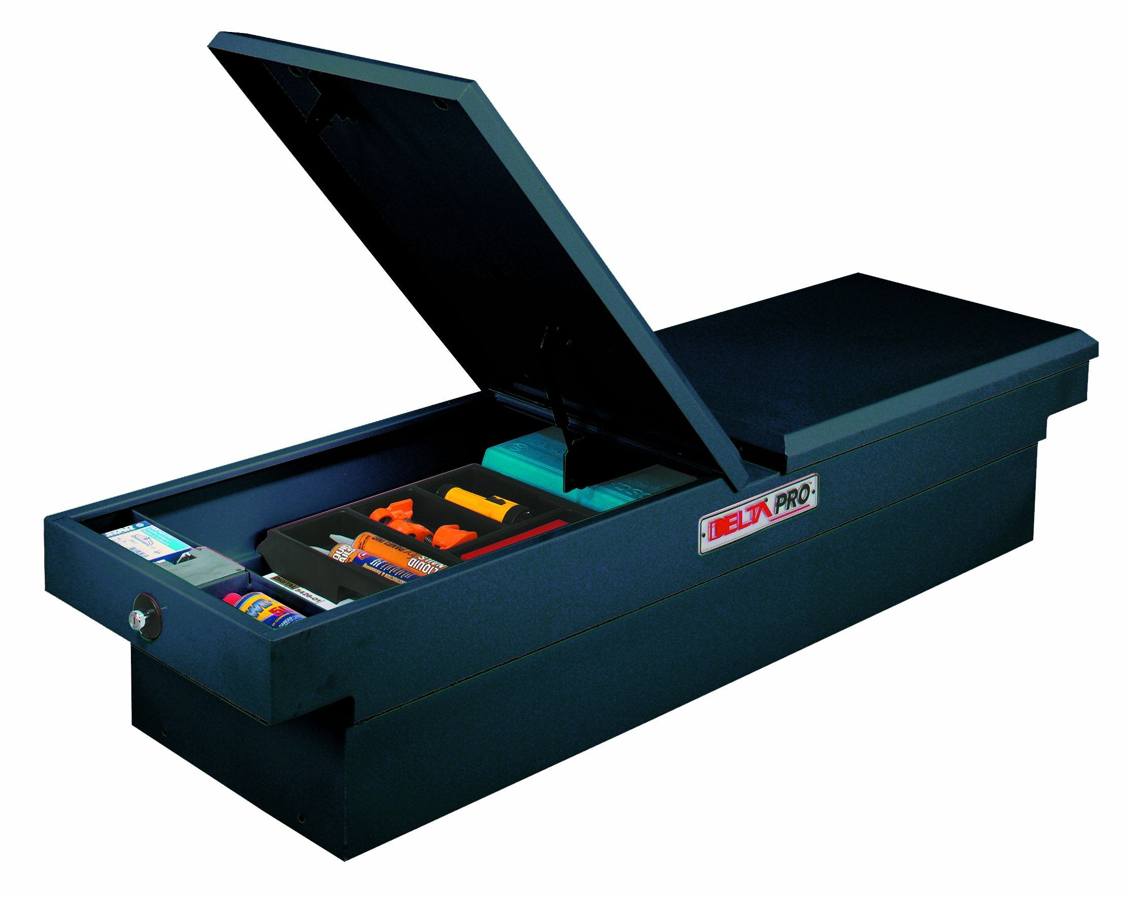 Delta Pro PSC1460002 Full Size Black Steel Gull Wing Dual Lid Deep Crossover Truck Box