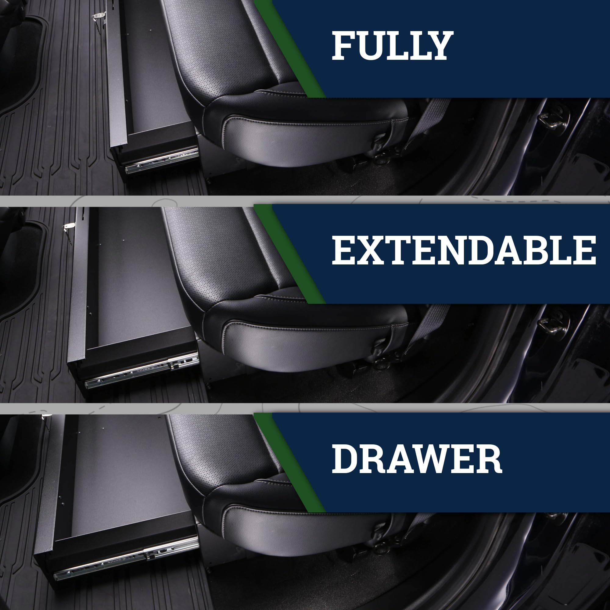 Underseat Tuffy Drawer for 2015–2025 Ford F-Series & 2019–2025 Chevy/GMC Silverado/Sierra – Heavy-Duty Locking Truck Storage, No-Drill OEM Mounts, Ford & GM Hardware Included