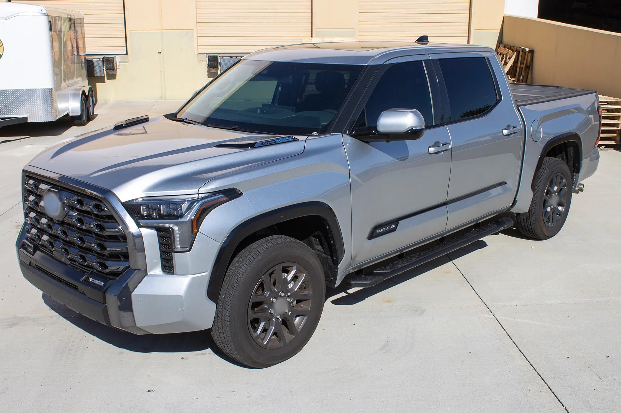 Raptor Series Steps Running Boards 5in Treadsteps Black Aluminum Compatible with 2022-2026 Tundra Crew Max