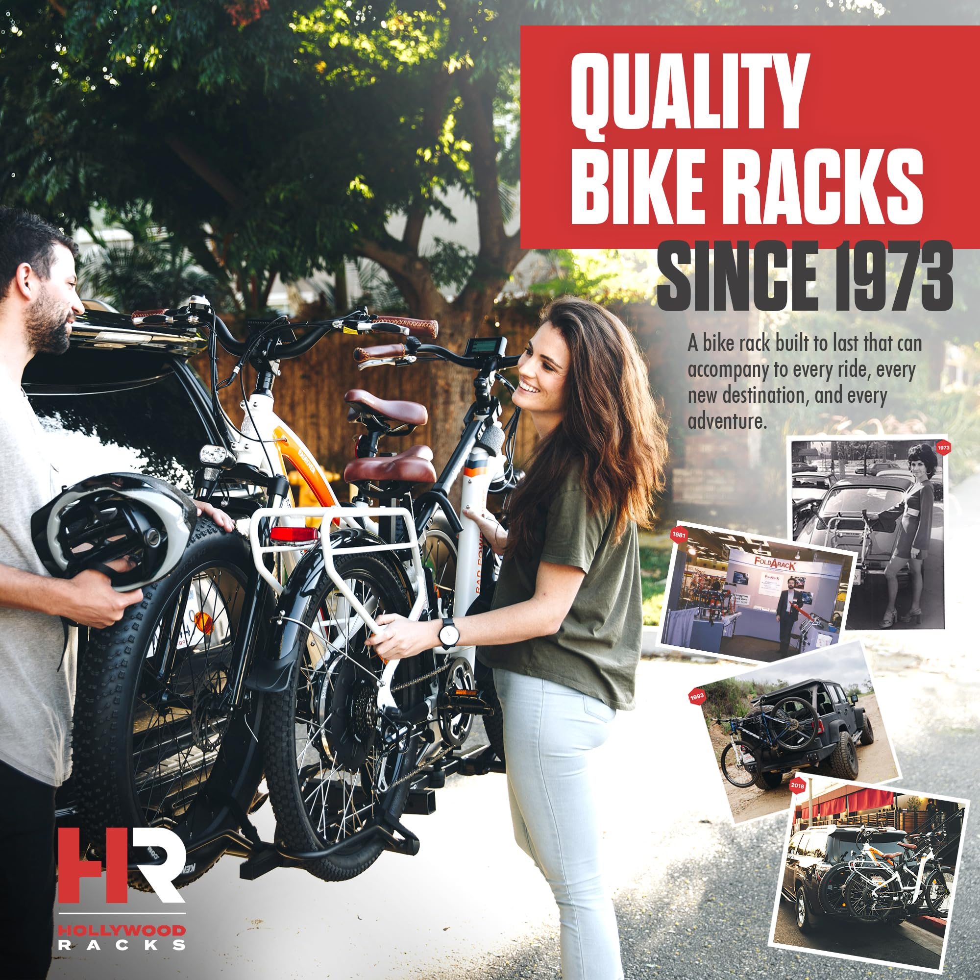 2" Hitch Bike Rack Hollywood Racks Sport Rider, Carries 2 Bikes up to 80 lbs Each for Standard, Fat Tire and Electric Bicycles - Heavy Duty, Foldable Ebike Rack for Car, Truck, and SUV