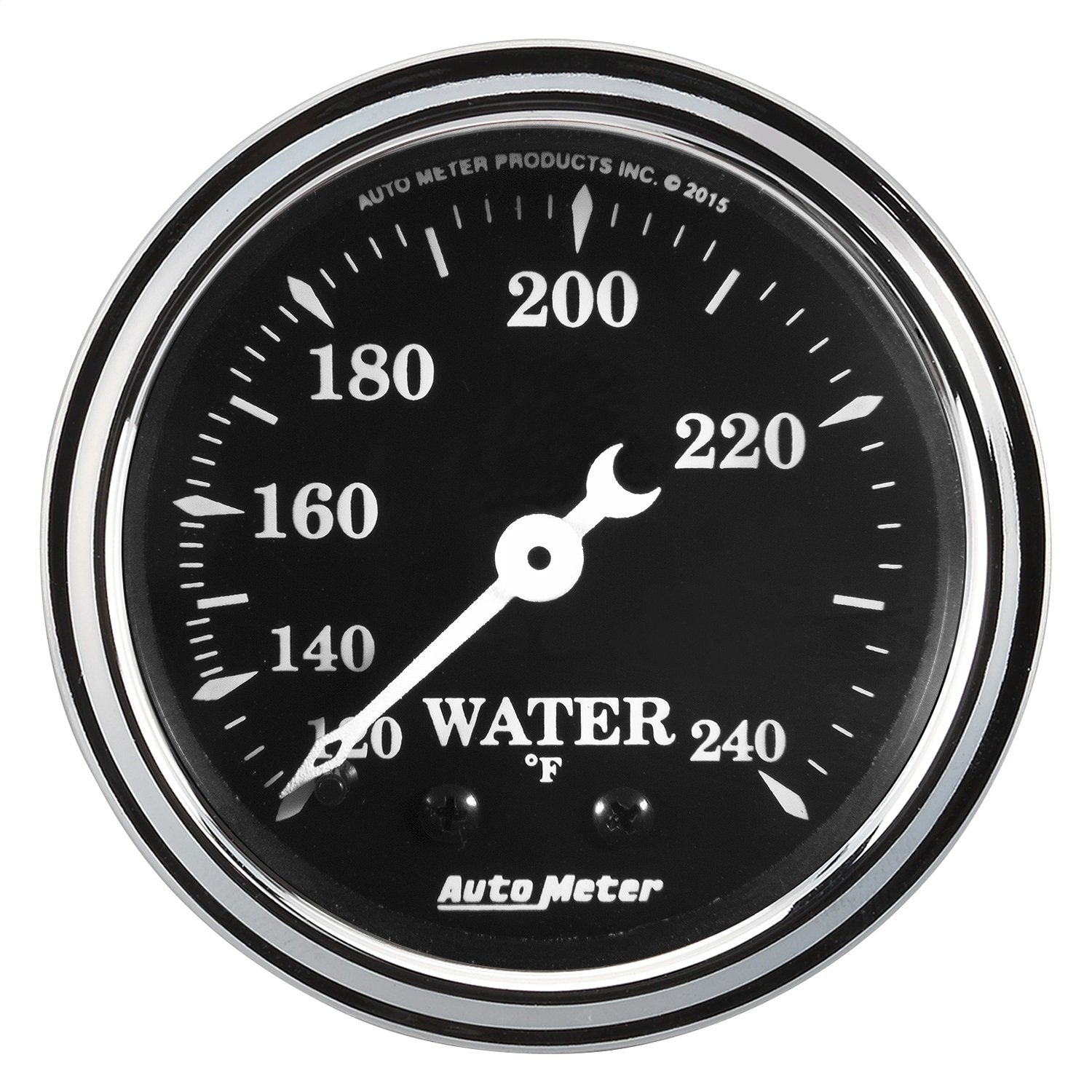 Water Temp AutoMeter 1733 Gauge, 2-1/16, 120-240f, Mech, Old Tyme Blk