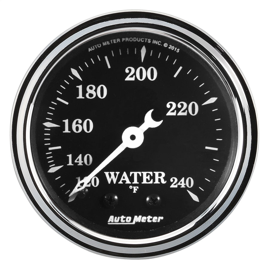 Water Temp AutoMeter 1733 Gauge, 2-1/16, 120-240f, Mech, Old Tyme Blk