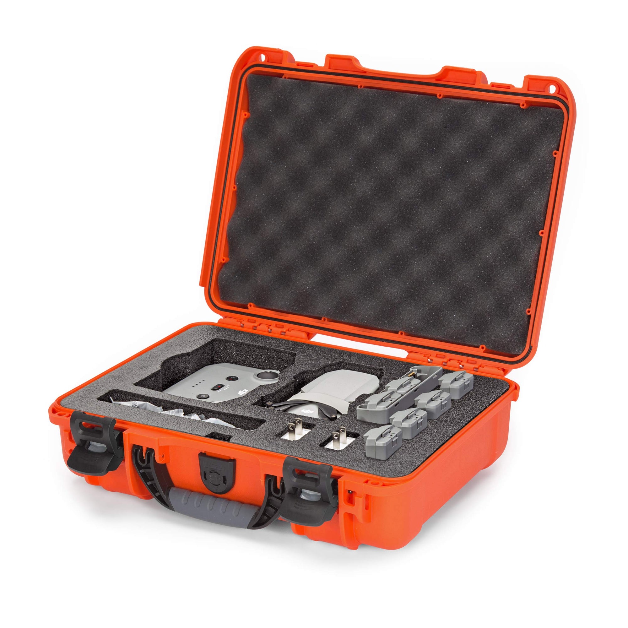 Waterproof Nanuk 910 Hard Case with Foam Insert for DJI Mavic Mini 2 Fly More - Orange