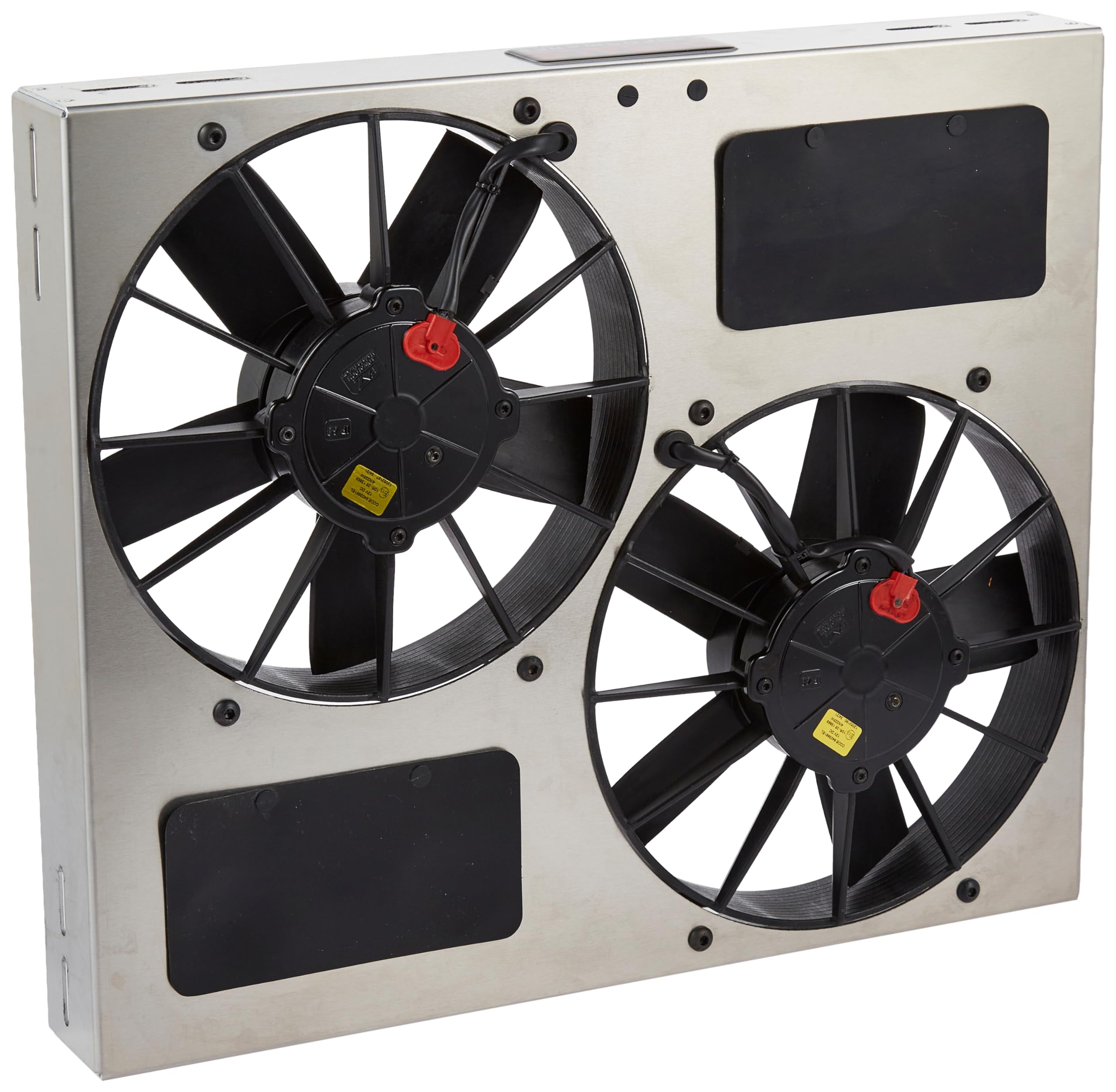 High Output Derale Performance 16830 Gray/Black Dual Radiator Fan