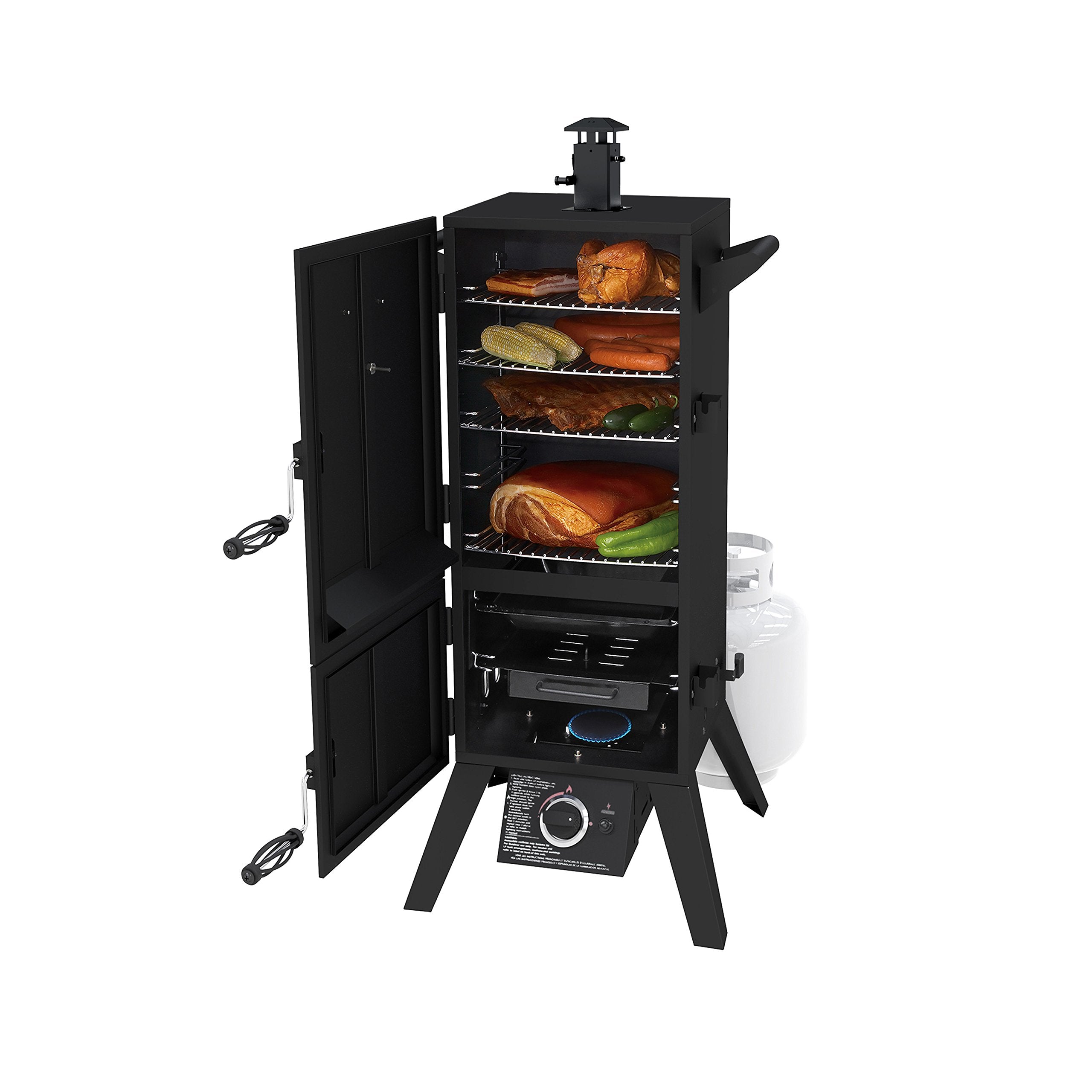 Dyna-Glo 36" Vertical LP Gas Smoker DGY784BDP, Black powder coat