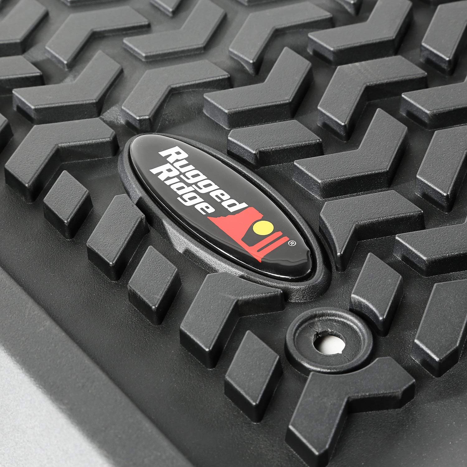 Front Floor Liners Rugged Ridge for Ford F-150 | Pair, All-Terrain, Black | 82902.33 | Fits 2015-2020 Ford F-150/Raptor Extended Cab/SuperCrew Cab