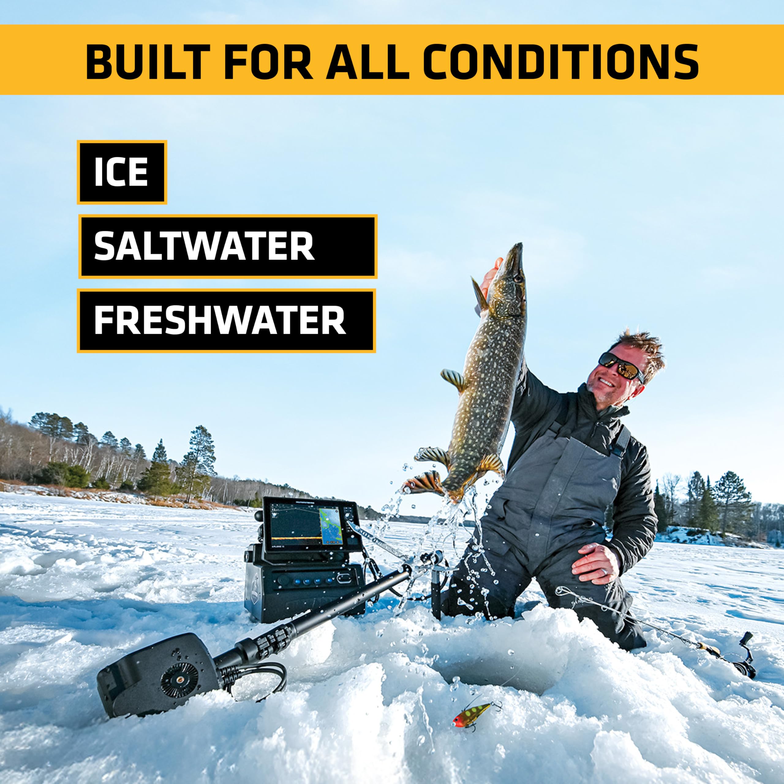 Humminbird 2 MEGA Live Forward-Facing Sonar Transducer for XPLORE, APEX, and SOLIX G3 Fish Finders