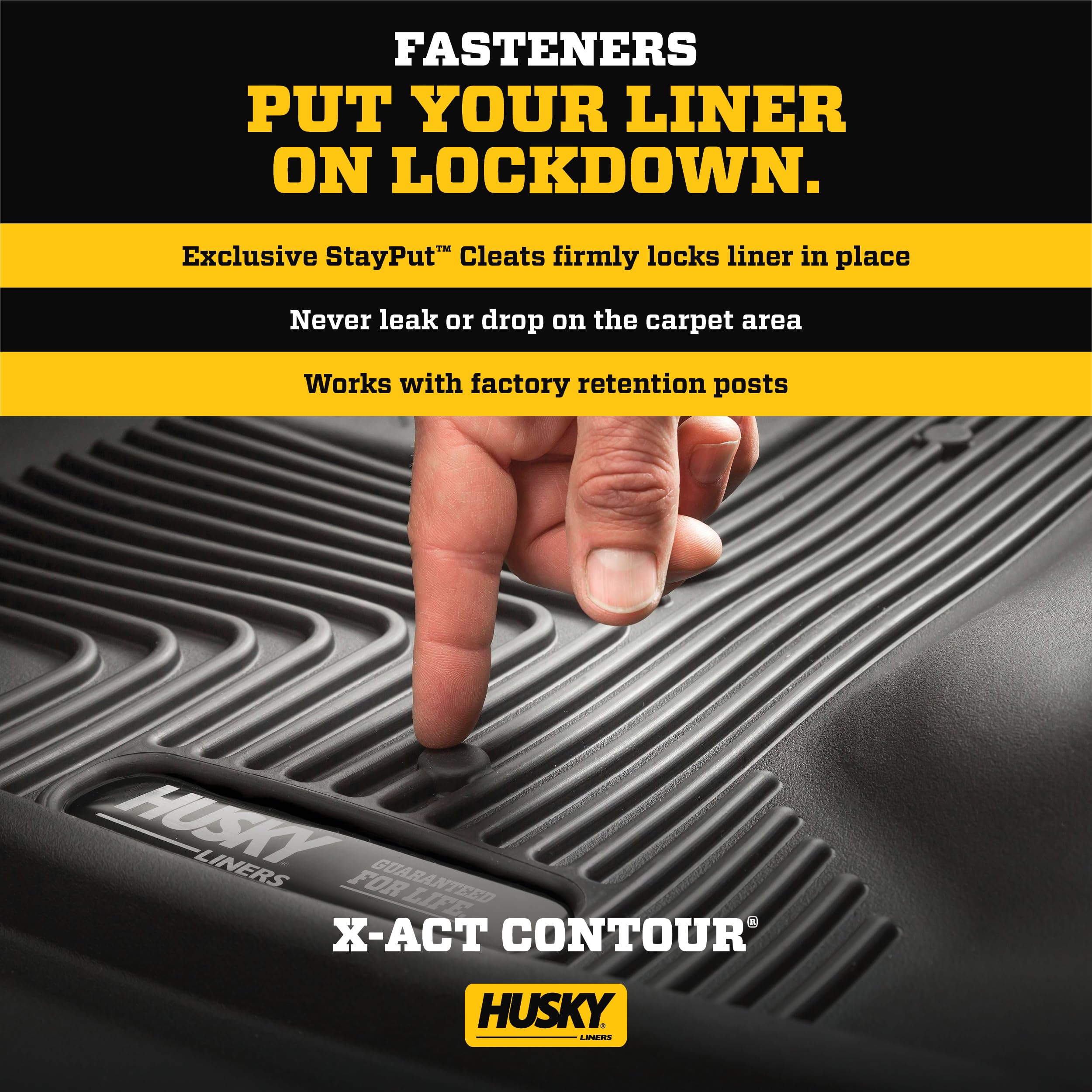 Husky Liners Floor Mats X-act Contour | Fits 2022-2026 Mitsubishi Outlander | Front Row, 2-pc Black - 51471